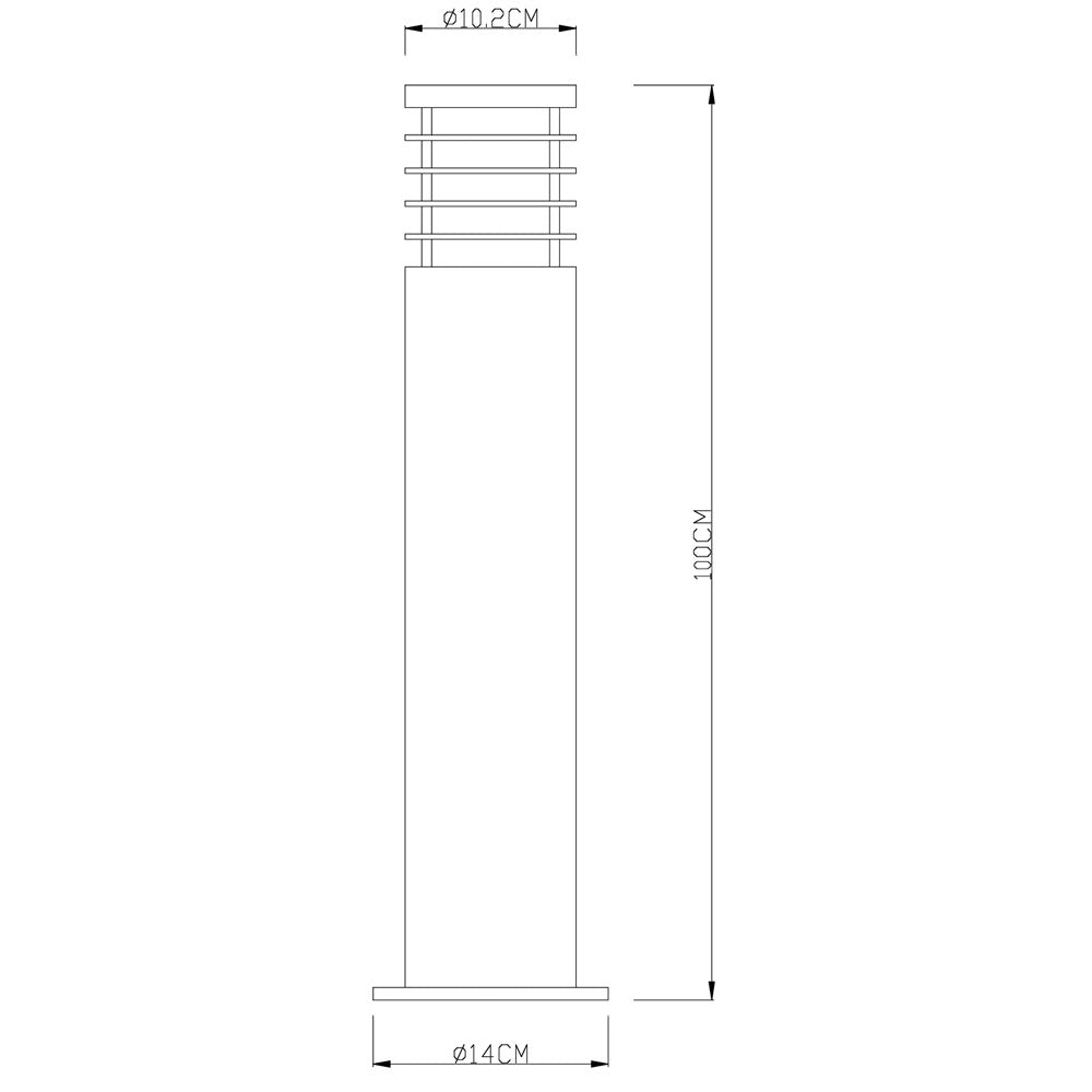 Deko-Light Stehleuchte, Standleuchte Merak Edelstahl Granitoptik