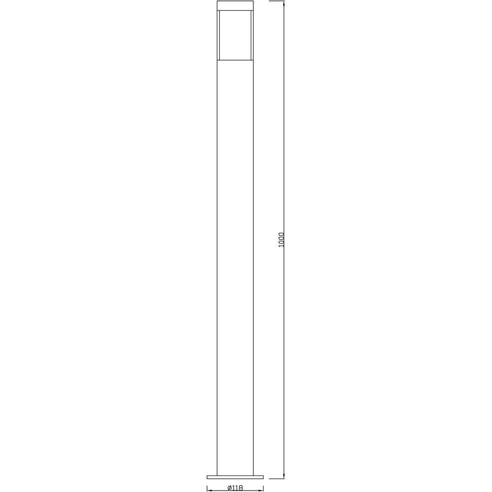 Porrima Stehleuchte silberfarben gebürstet 100 cm GU10 Edelstahl Outdoor Gartenleuchte
