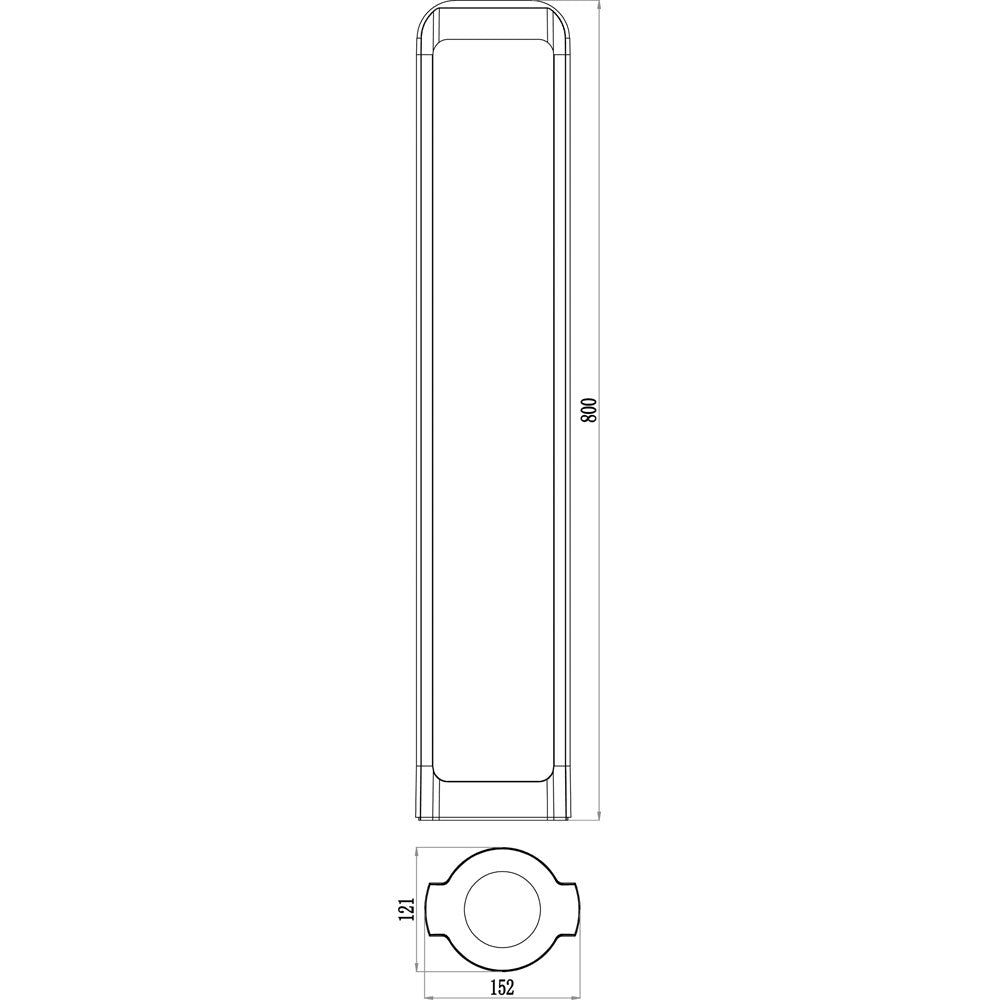 DEKOLIGHT 733035 LED Wegeleuchte dunkelgrau 12W 733035