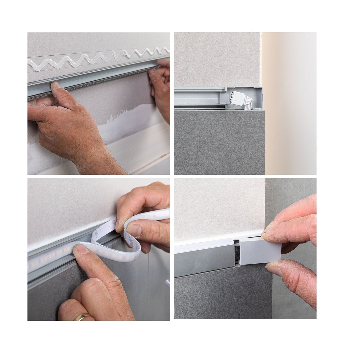Paulmann LumiTiles Einbauprofil Border mit Diffusor 2m Alu eloxiert,Satin Aluminium