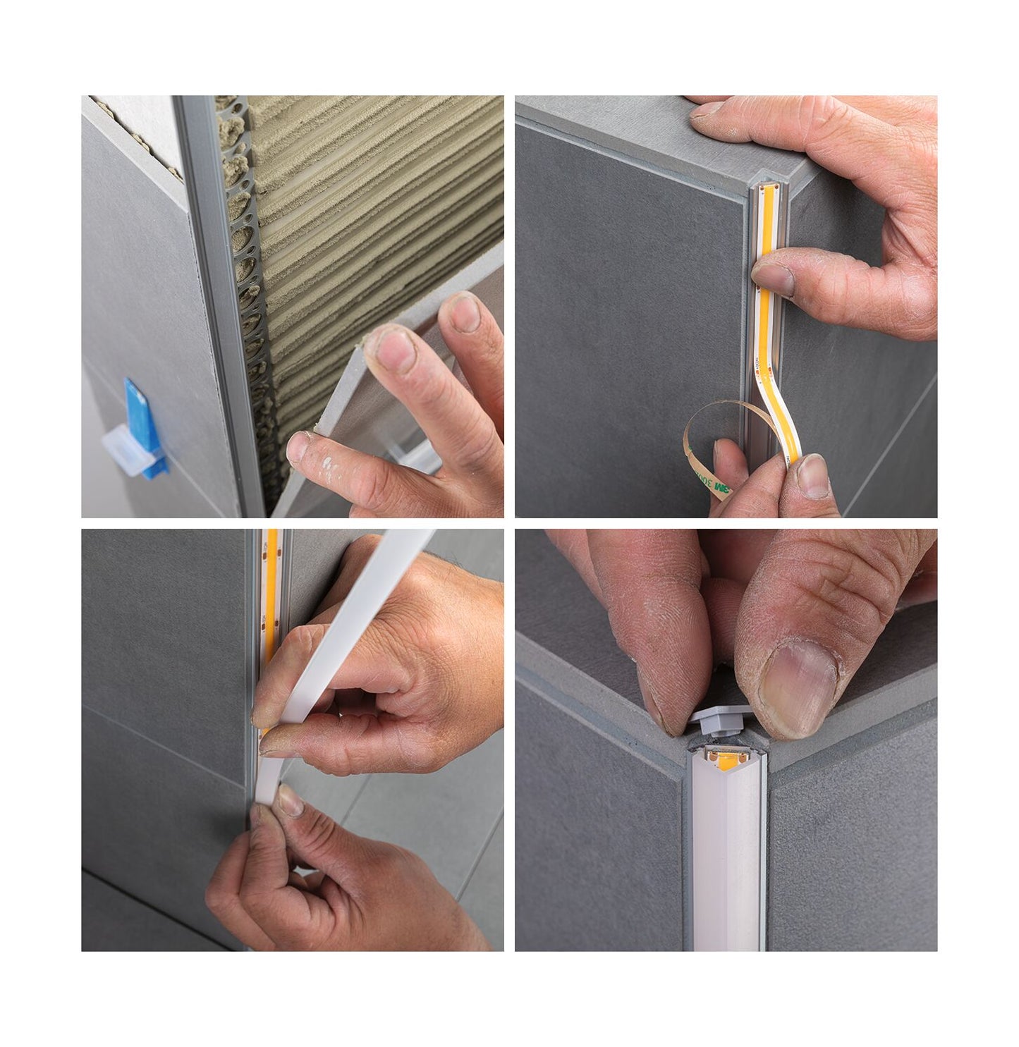 Paulmann LumiTiles Rahmenprofil Frame mit Diffusor 1m Alu eloxiert,Satin Aluminium