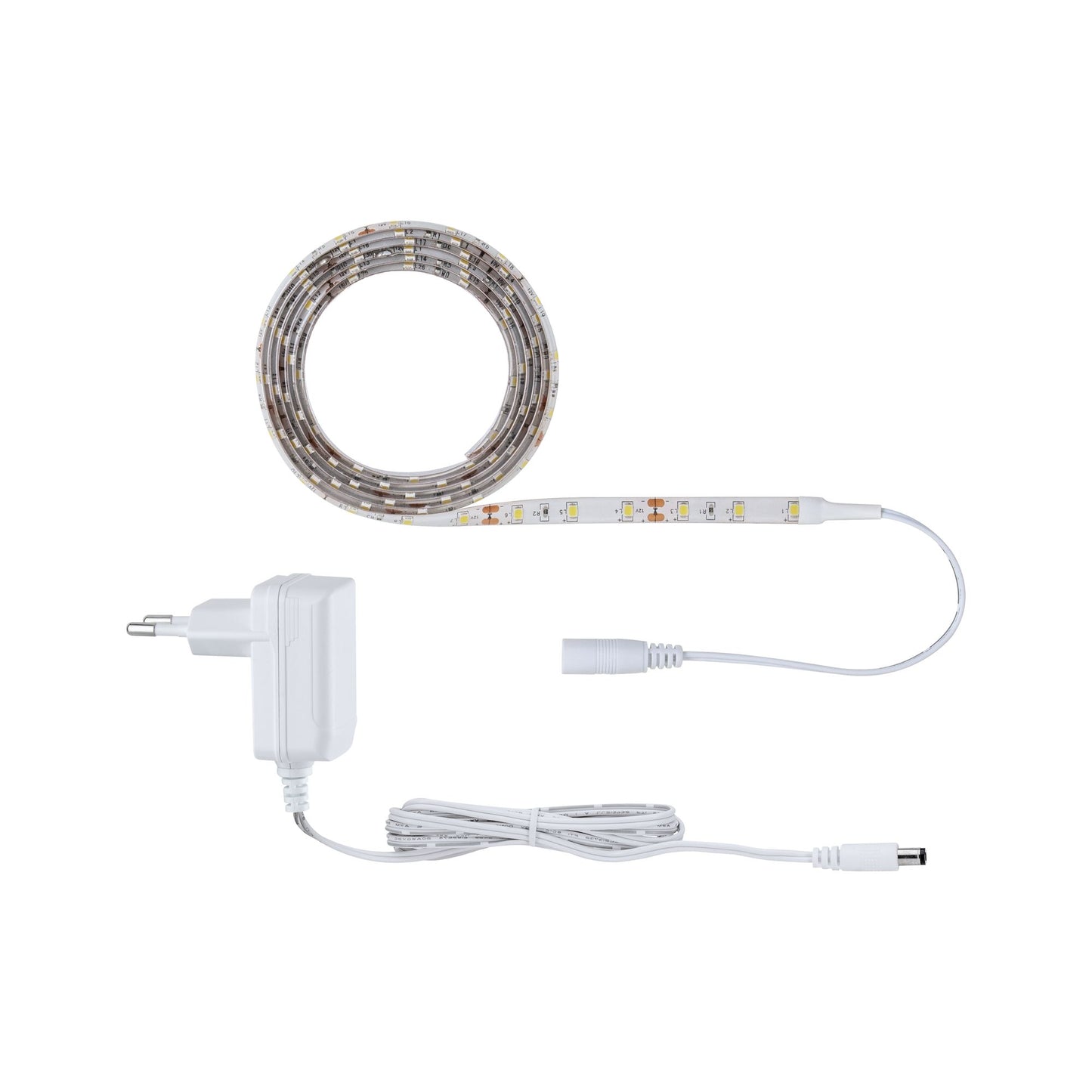 Paulmann FN SimpLED Stripe Set 1,5m Warmweiß 5W 230/12V DC Weiß Metall Kst