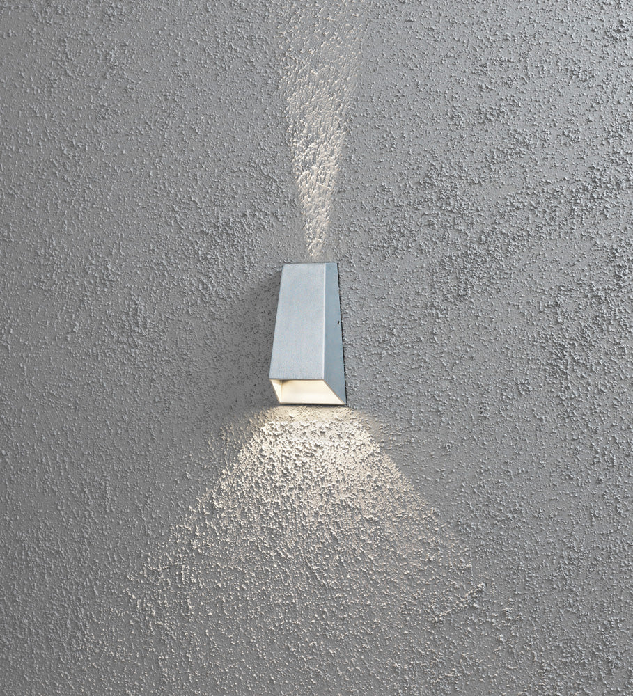 Konstsmide Wandleuchte Imola Aluminium, silbergrau, HighPower LED