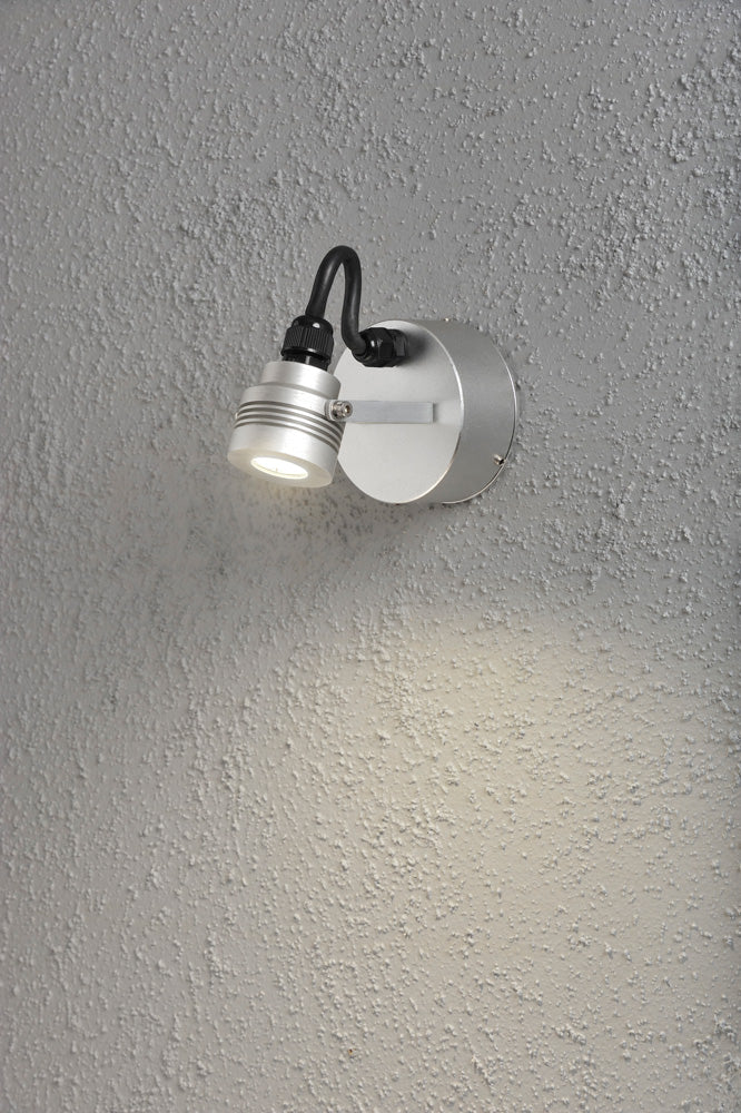Konstsmide Wandleuchte/Strahler Monza silber