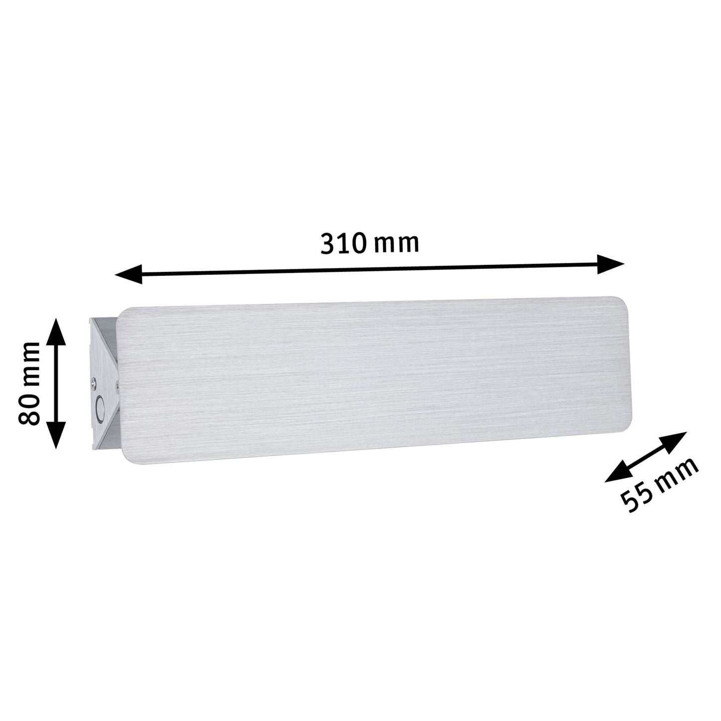Paulmann LED Wandleuchte Katla 2700K 300lm 230V 7W Alu gebürstet