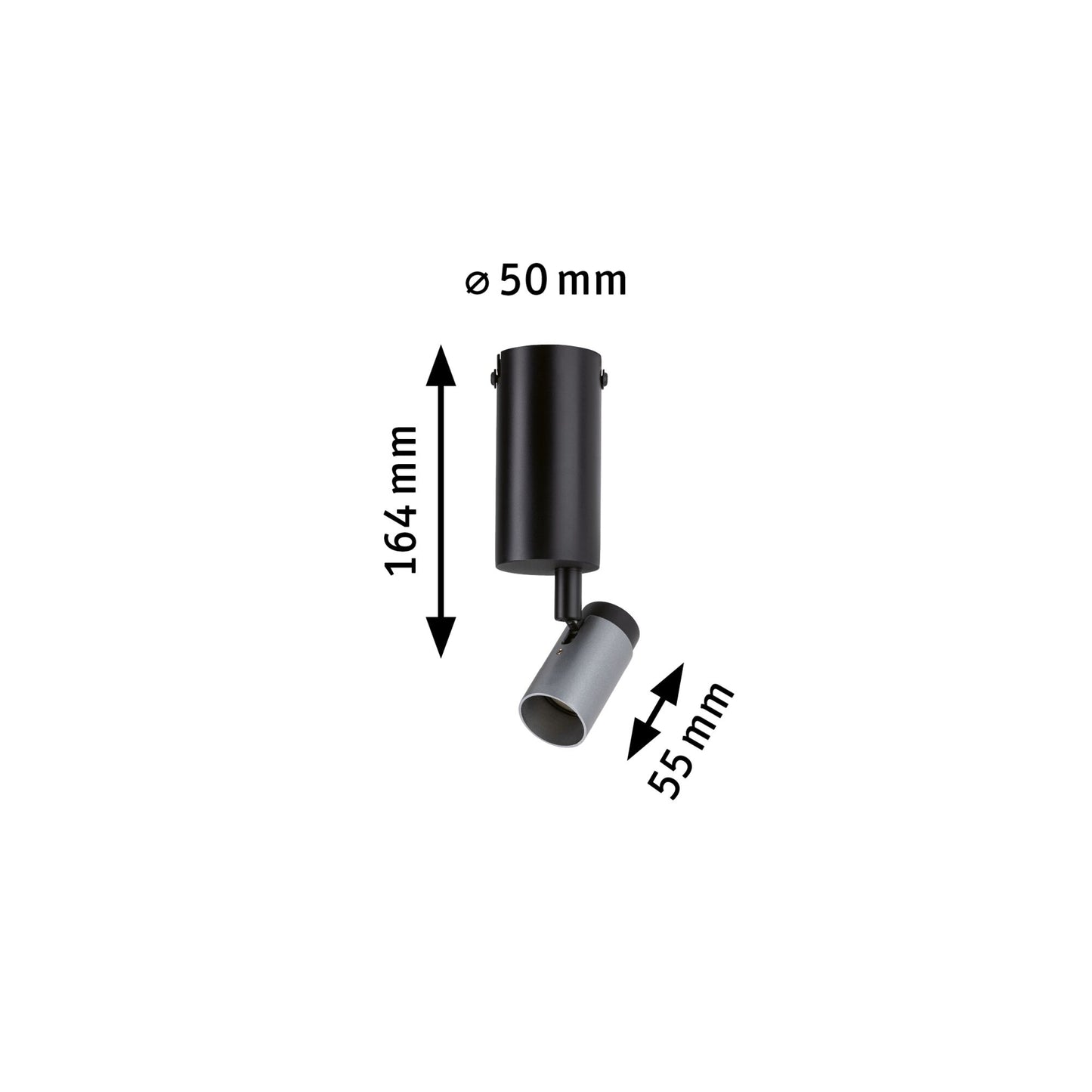 Paulmann Neordic Wand-/Deckenleuchte Runa GU10 230V max. 20W Schwarz,Anthrazit
