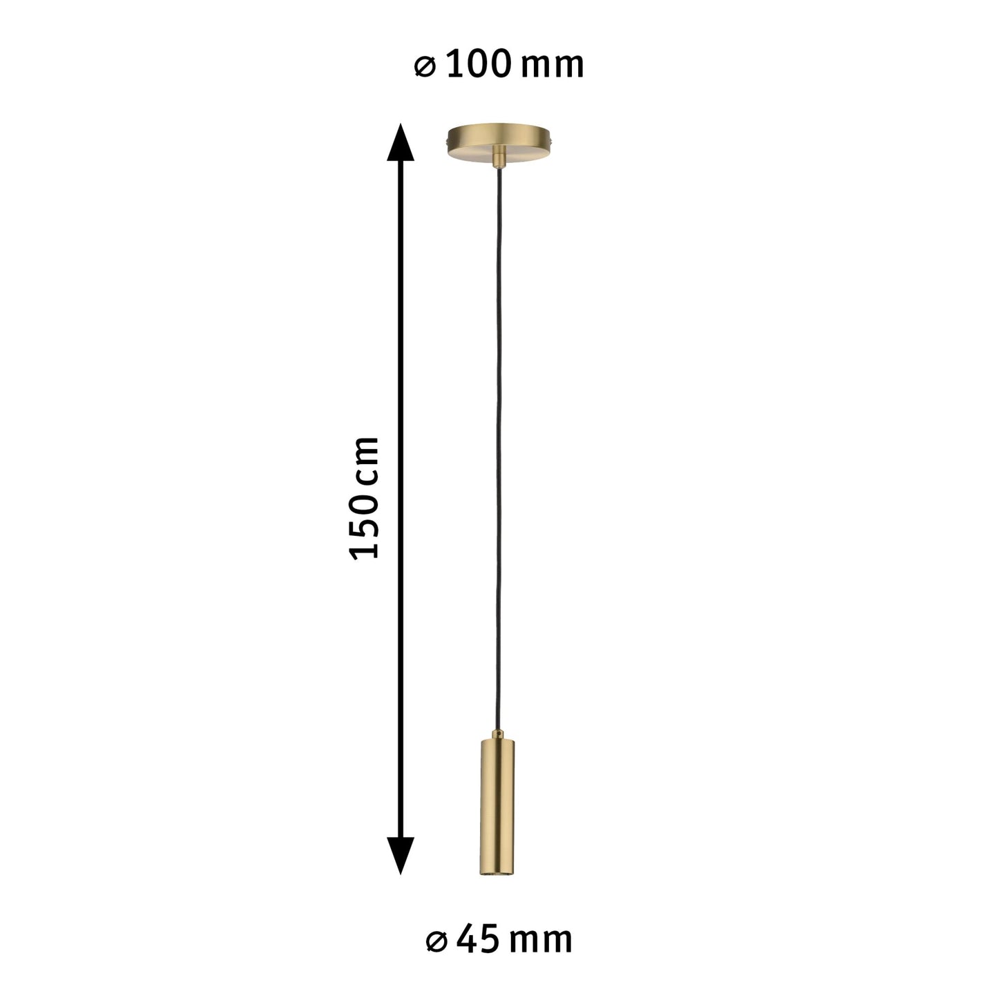 Paulmann Pendelleuchte Neordic Kine E27 max. 1x20W Messing gebürstet