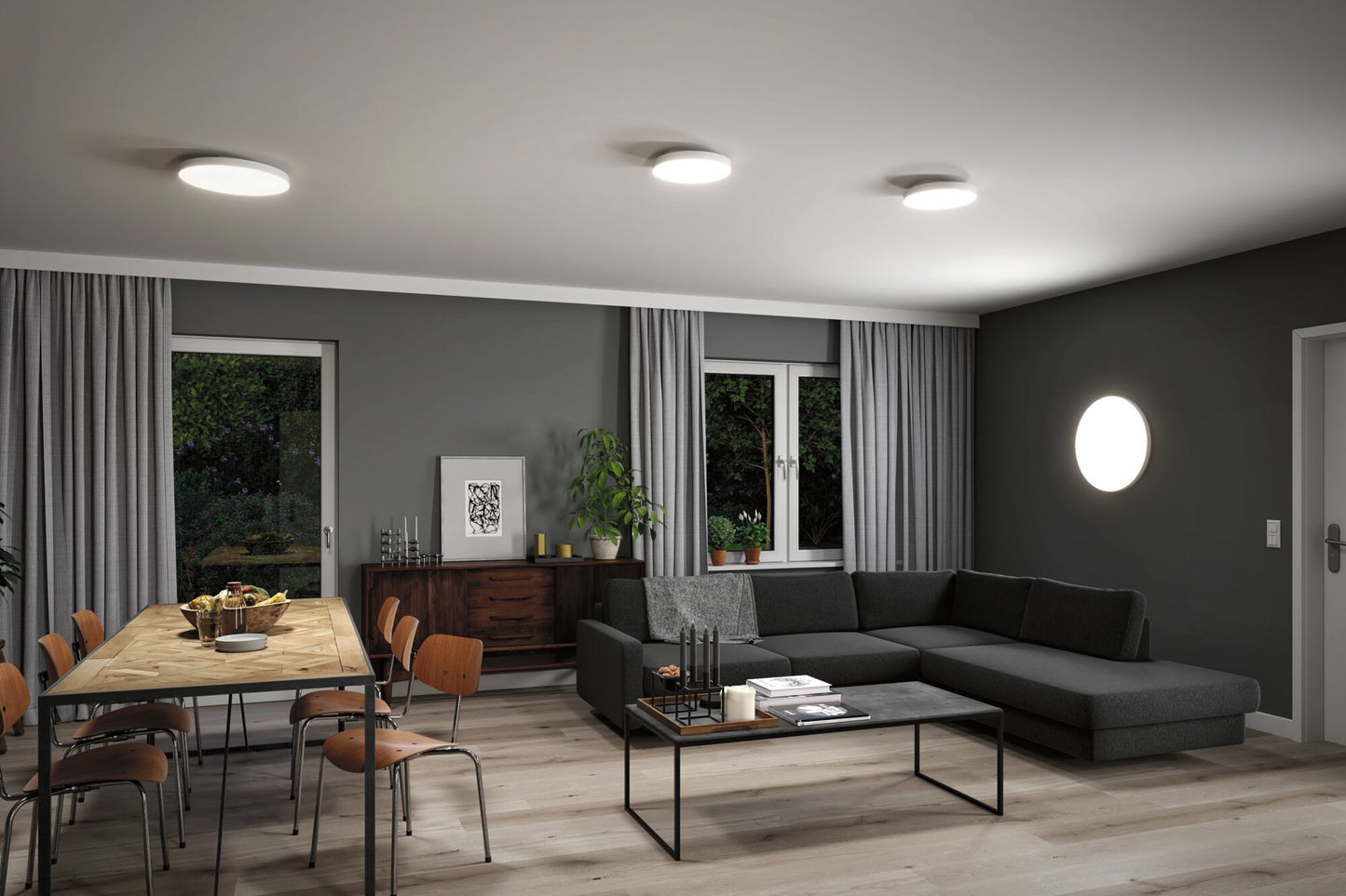 Paulmann LED Panel Velora rund 400mm White Switch Weiß