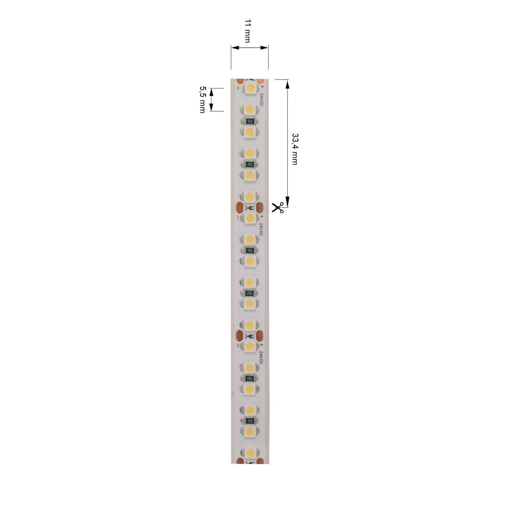 Deko-Light 3528-180-24V-6500K-5m-Silikon 55W Weiß