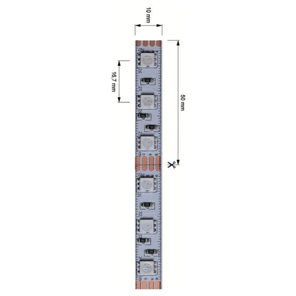 Deko-Light 5050-60-12V-RGB-5m 40W Weiß
