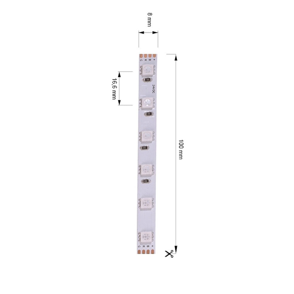 Deko-Light 5050-60-24V-RGB-5m-Nano 62W Weiß