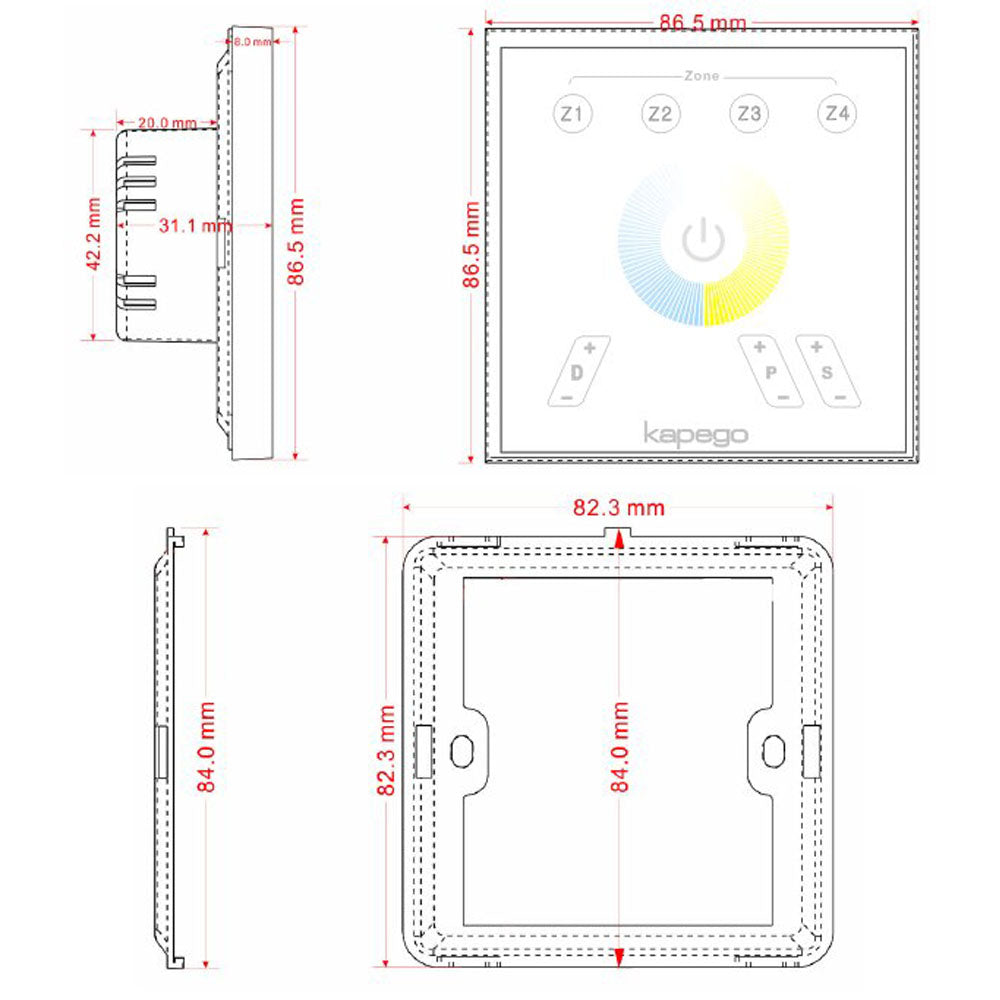 Deko-Light Touchpanel RF White Weiß