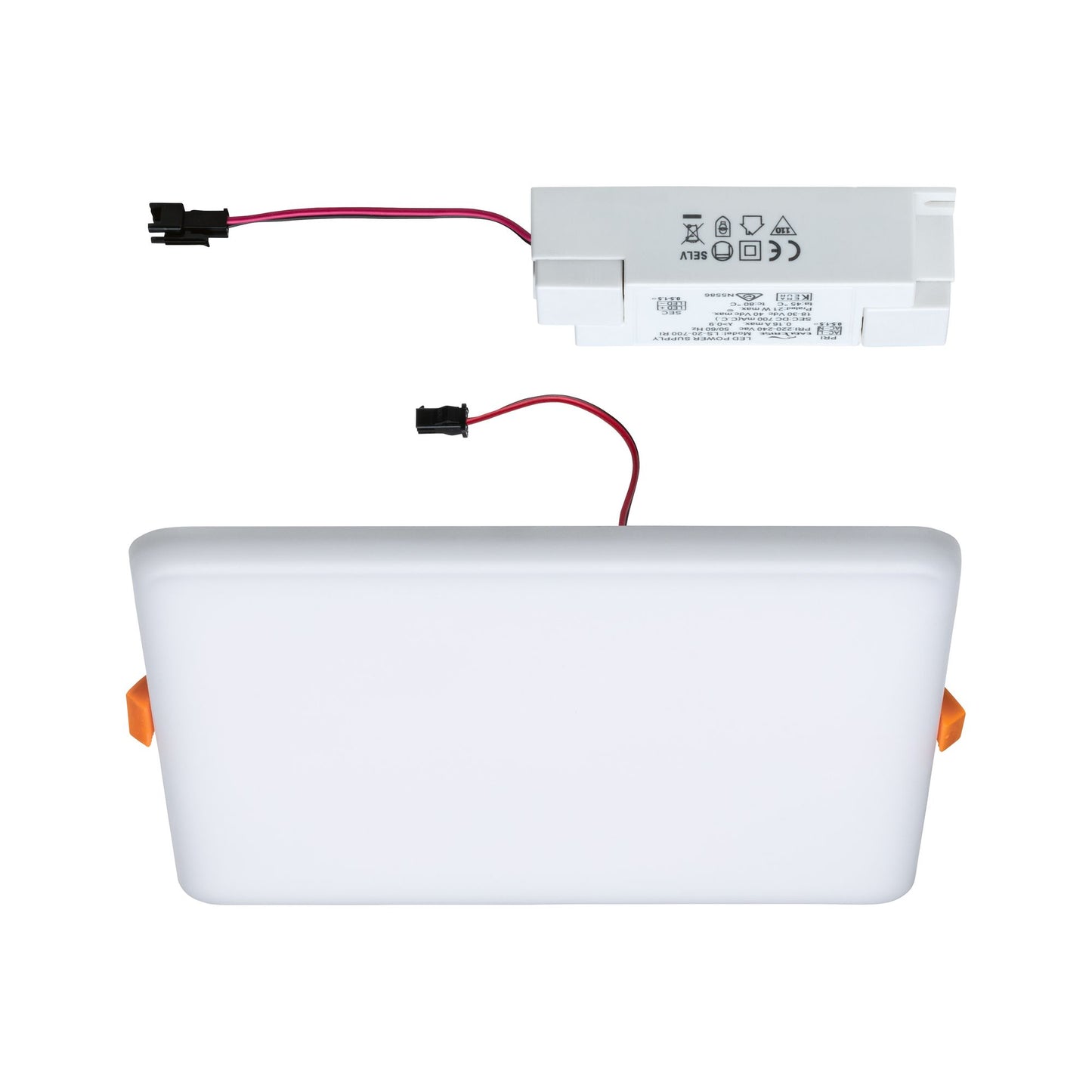 Paulmann EB Panel Veluna VariFit IP44 17,5W 3000K 185x185mm Kunststoff