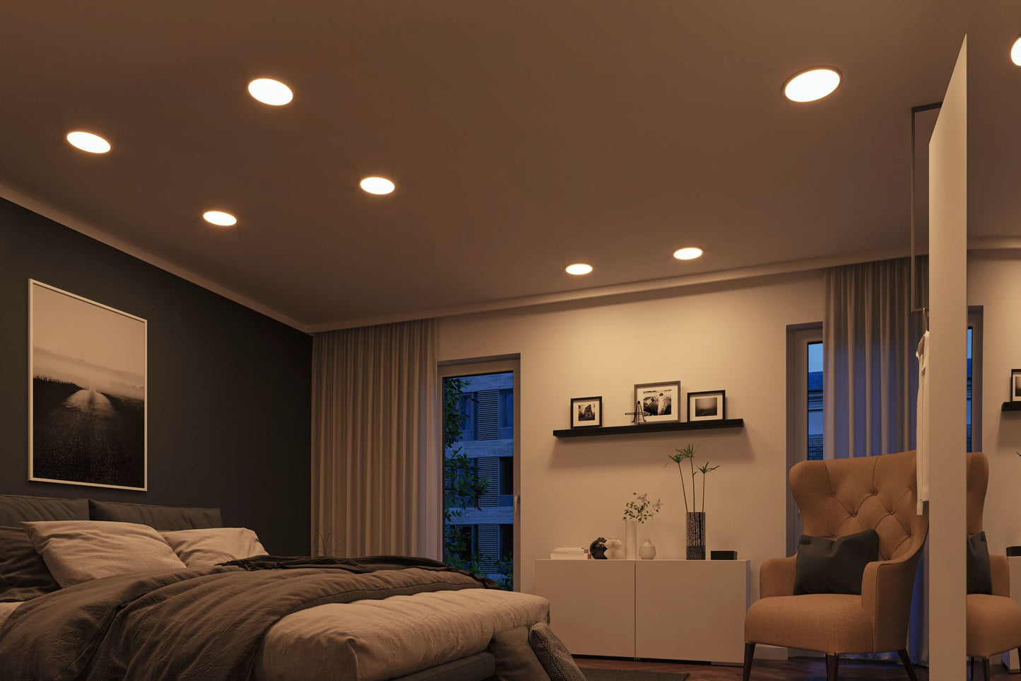 Paulmann EB Panel AREO VariFit IP44 18W TuneW Zigbee 230mm Chrom matt Kst