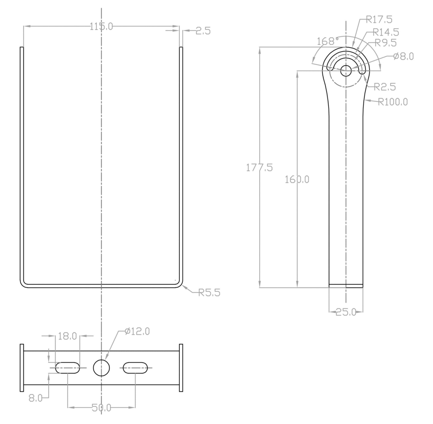 Deko-Light Wand-Montagearm für Vega OnOff, Highbay Basic