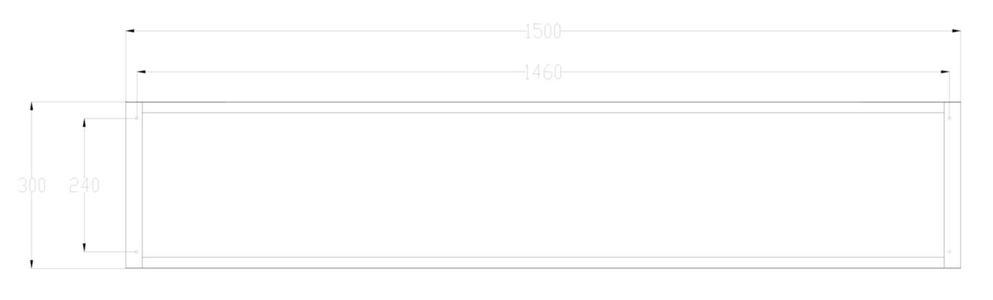 Deko-Light Aufbaurahmen 300x1500 für Basic, Standard, Pro Panels