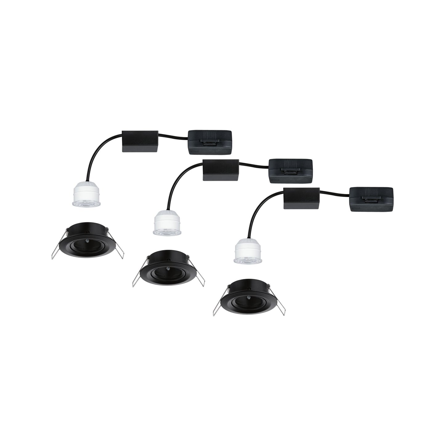 Paulmann LED Einbauleuchte Nova mini schwenkbar 3x4W 2.700K Schwarz matt 230V
