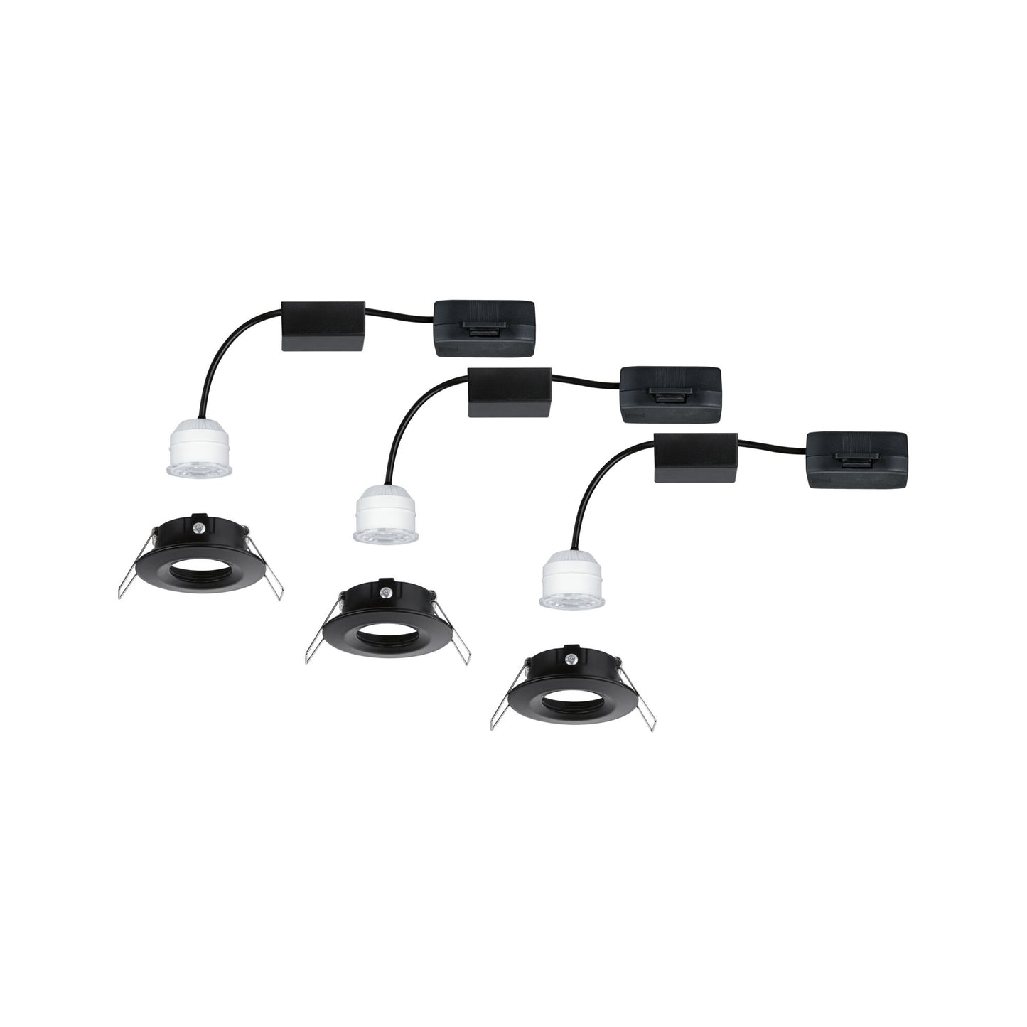 Paulmann LED Einbauleuchte Nova mini starr 3x4W 2.700K Schwarz matt 230V