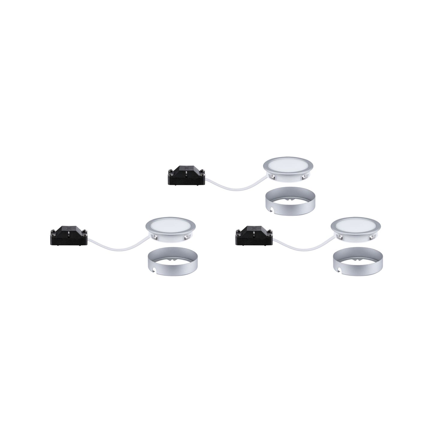 Paulmann LED Unterschrankleuchte Pukk 3x3,5W 65mm 3x210lm 230V rund Chrom matt