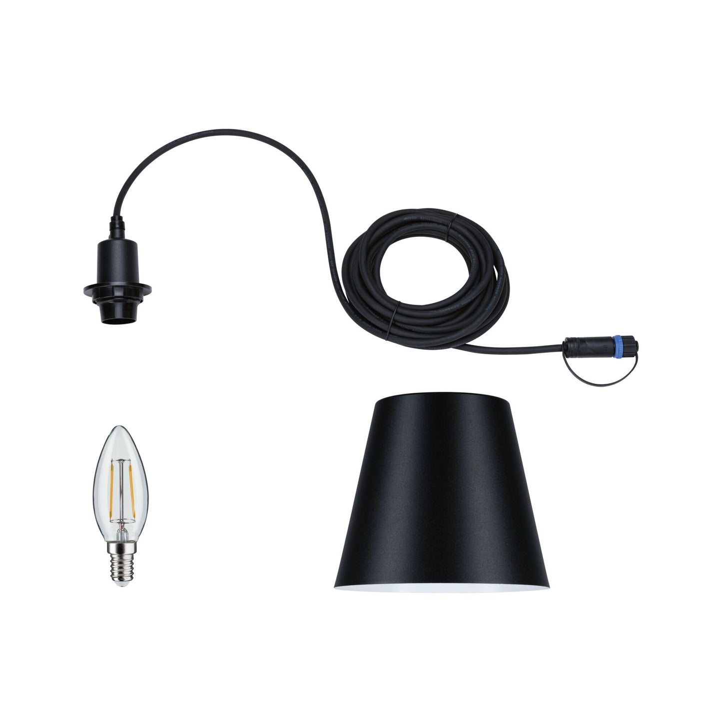 Paulmann Plug & Shine Pendelleuchte Kofia IP44 3000K 2W Anthrazit