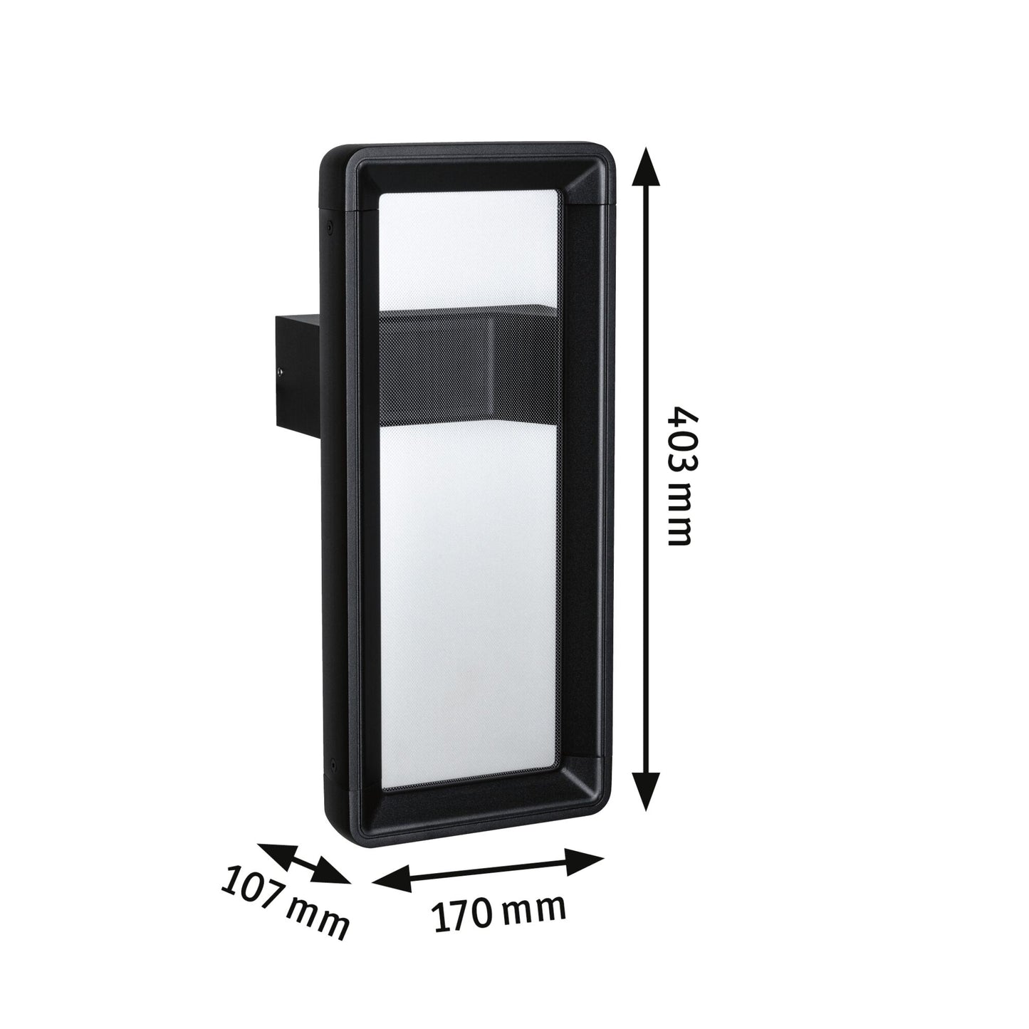 Paulmann LED Außenwandleuchte Reana Dämmerungsgesteuerter Bewegungsmelder (HF) IP44 eckig 176x107mm 3000K 2x3W 2x130lm 230V Anthrazit Metall