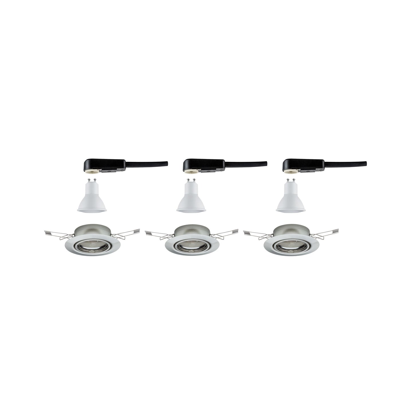 Paulmann EBL Base rund schwenkbar LED 3x5W 230V GU10 51mm Eisen geb/Metall