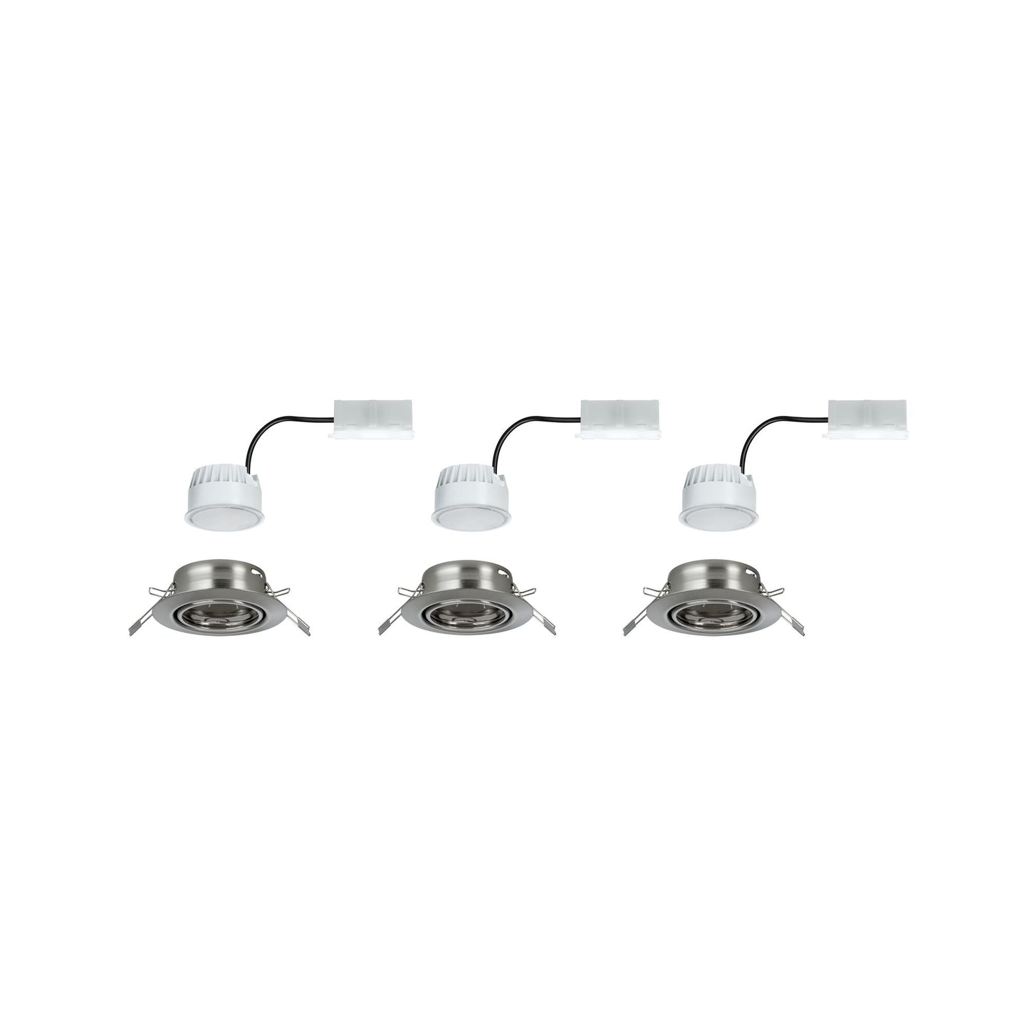 Paulmann EBL Base Coin LED schwenkbar 3x5W 230V 51mm Eisen geb/Metall