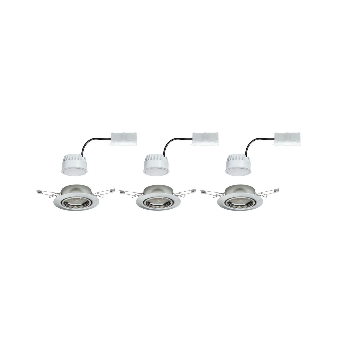 Paulmann EBL Base Coin LED schwenkbar 3-stepdim 3x5W 230V 51mm Eisen geb/Metall