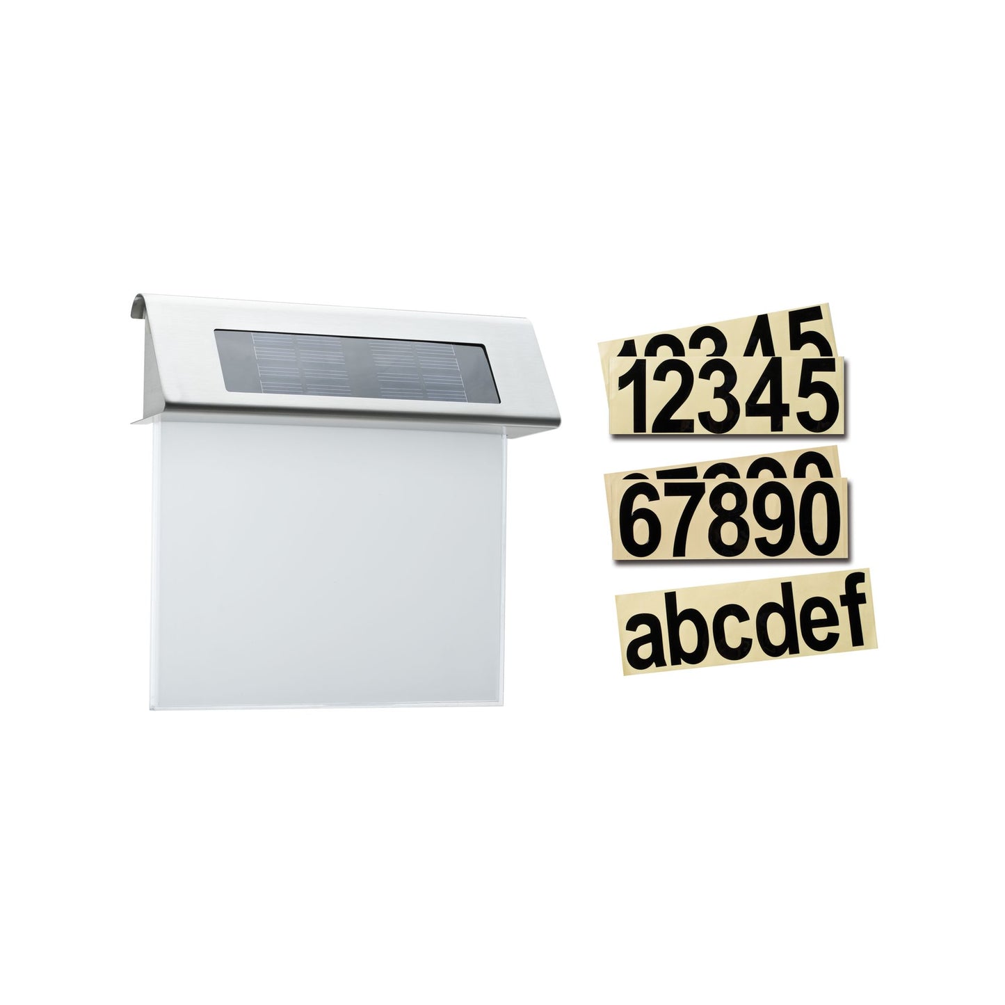 Paulmann Special Solar Hausnummernleuchte IP44 LED 1x0,2W Edelst./Weiß Edelstahl/Acryl