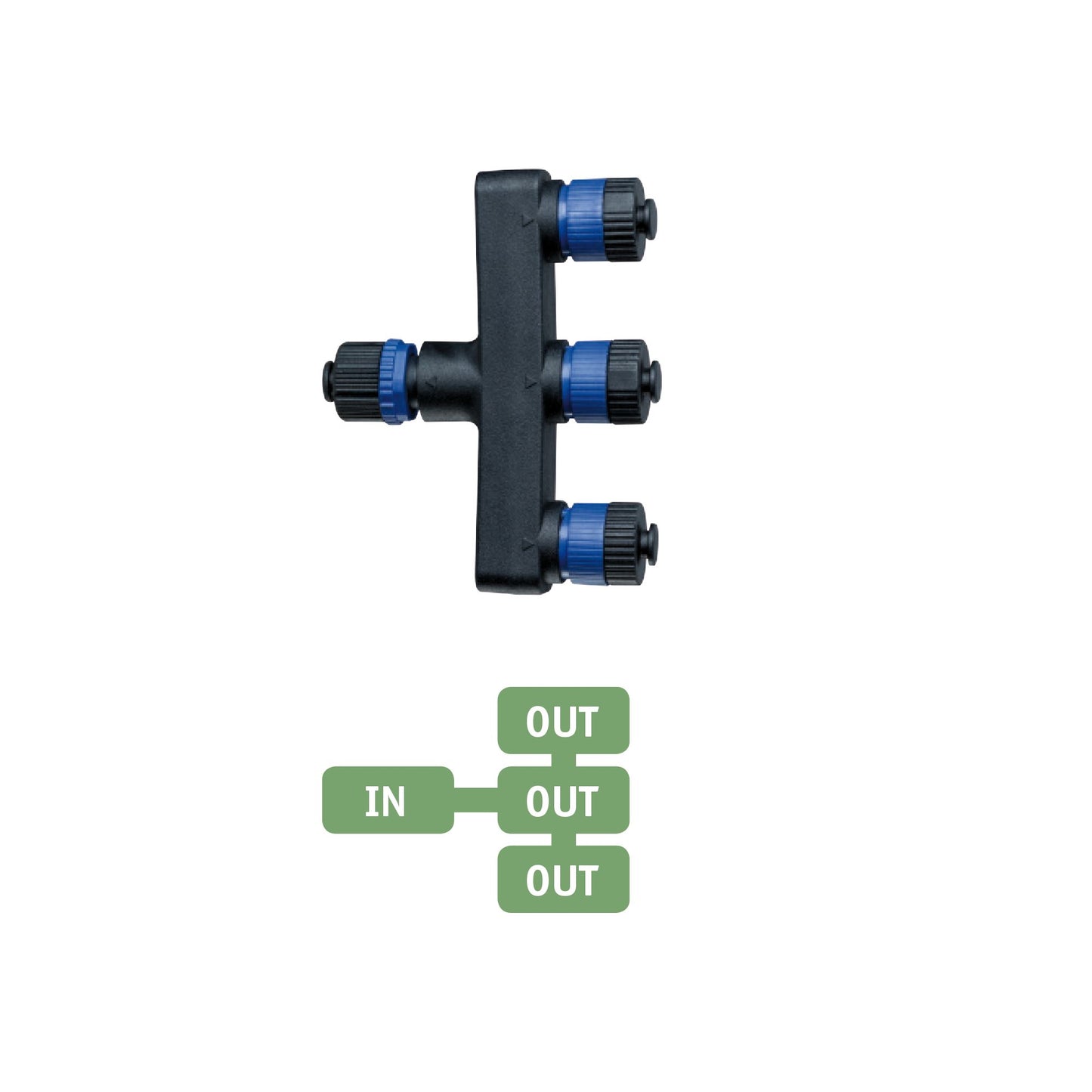 Paulmann Outdoor Plug & Shine Verteiler IP68 1 in-3 out Schwarz Kunststoff