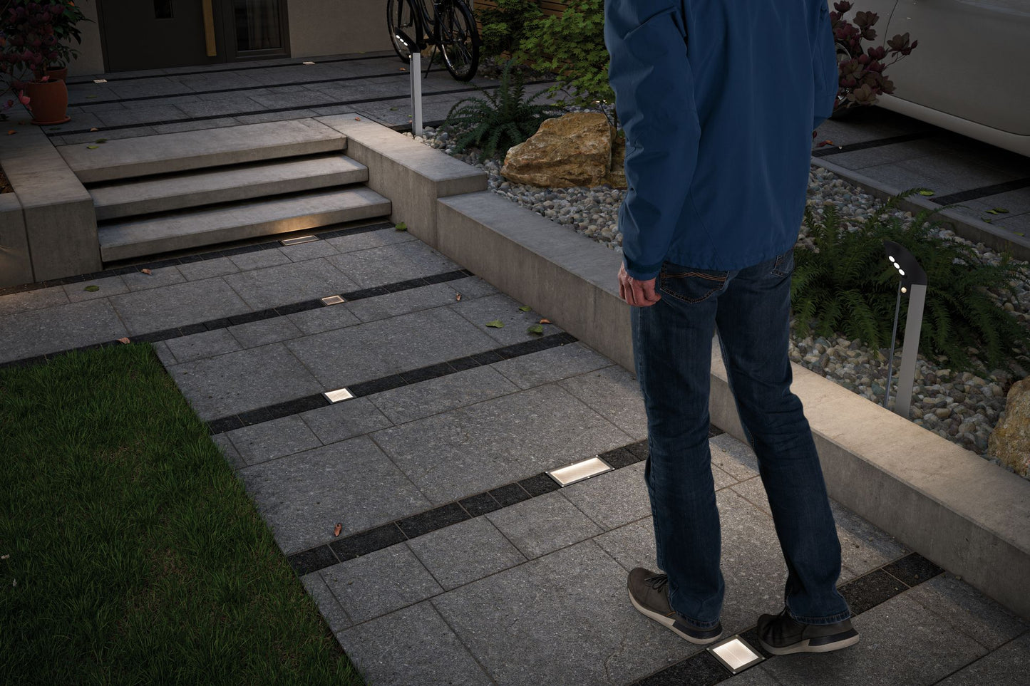 Paulmann Outdoor Solar Pollerleuchte Soley 3000K Anthrazit mit Bewegungsmelder