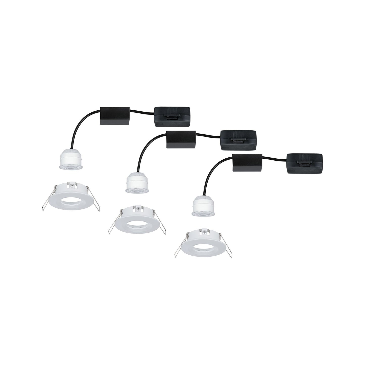 Paulmann EBL Nova mini Coin rund starr IP44 LED 3x4W 310lm Weiß matt/Alu