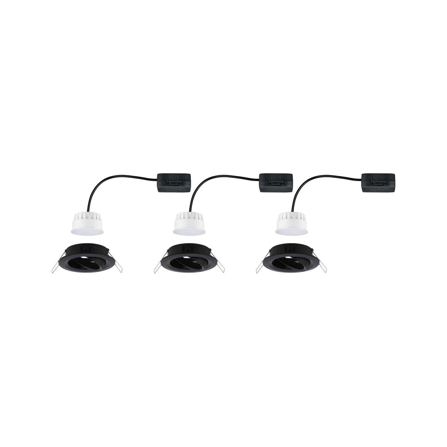 Paulmann EBL Nova Coin rund schwenkbar LED 3x6,5W 2700K 230V Schwarz matt/Alu