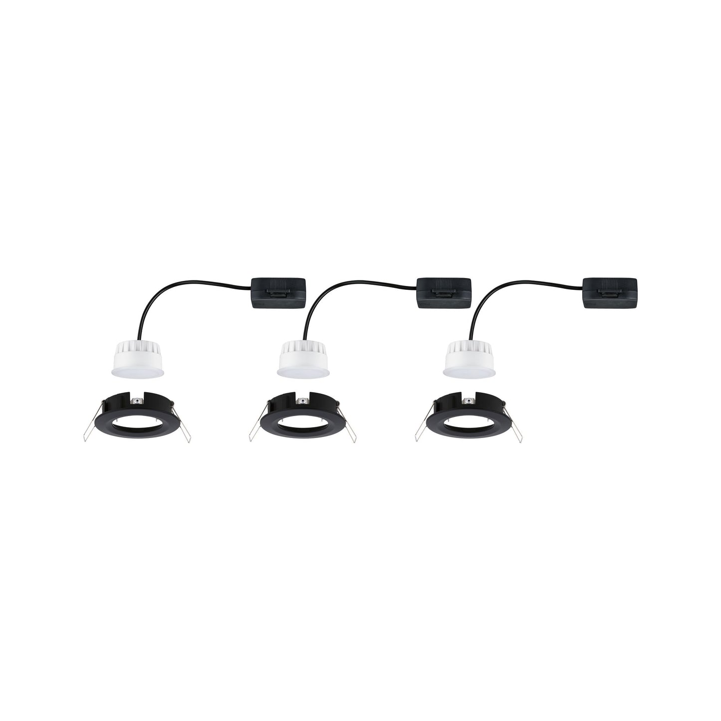 Paulmann EBL Nova Coin rund starr LED 3x6,5W 2700K 230V Schwarz matt/Alu