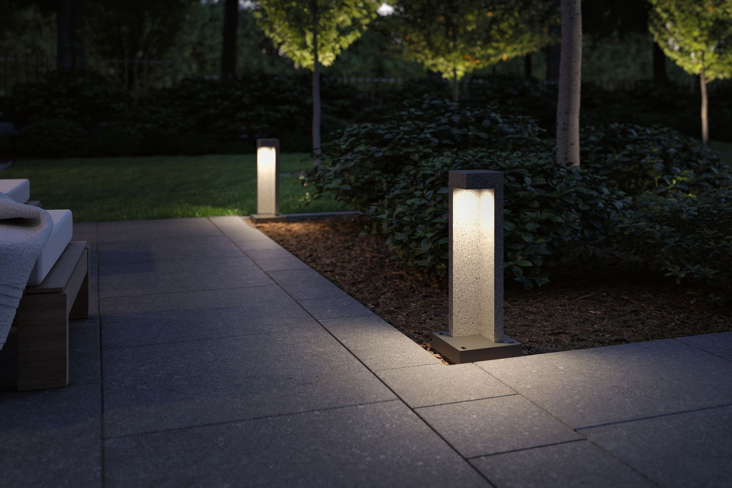 Paulmann Outdoor 230V Pollerleuchte Concrea 6,5W IP44 black 3000K Sandstone Cement