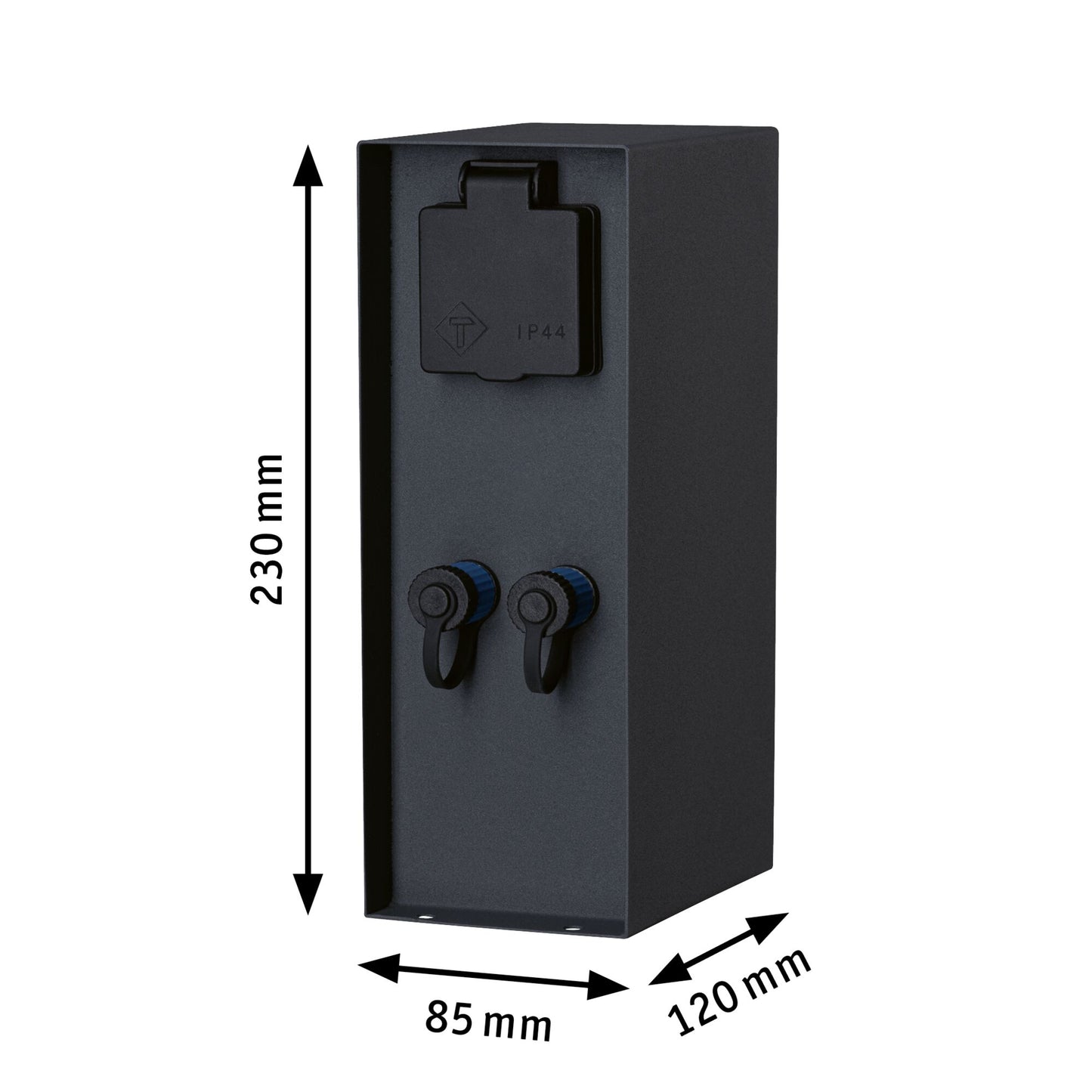 Paulmann Plug & Shine Steckdosensäule Rio IP44 Anthrazit
