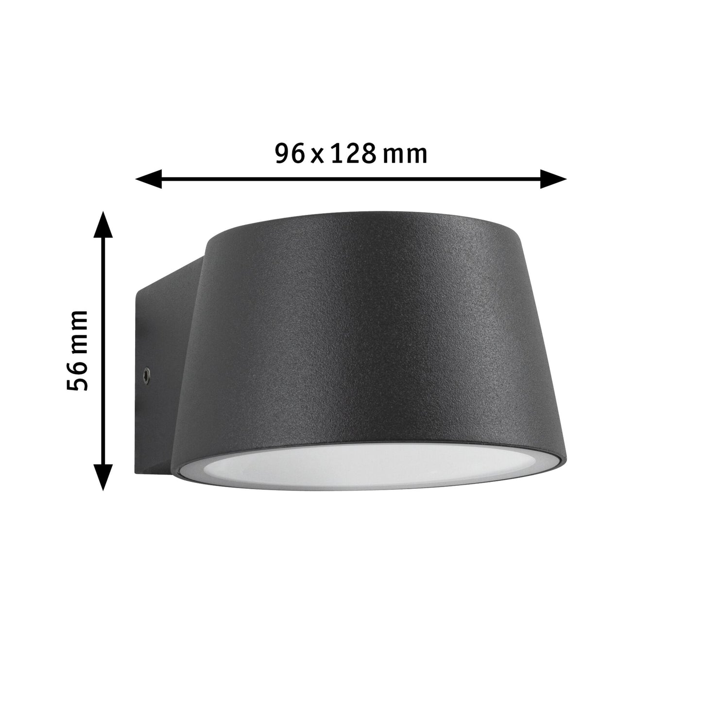 Paulmann LED Außenwandleuchte Capea insektenfreundlich IP44 96x128mm 2200K 6W 550lm 230V 98° Anthrazit Aluminium