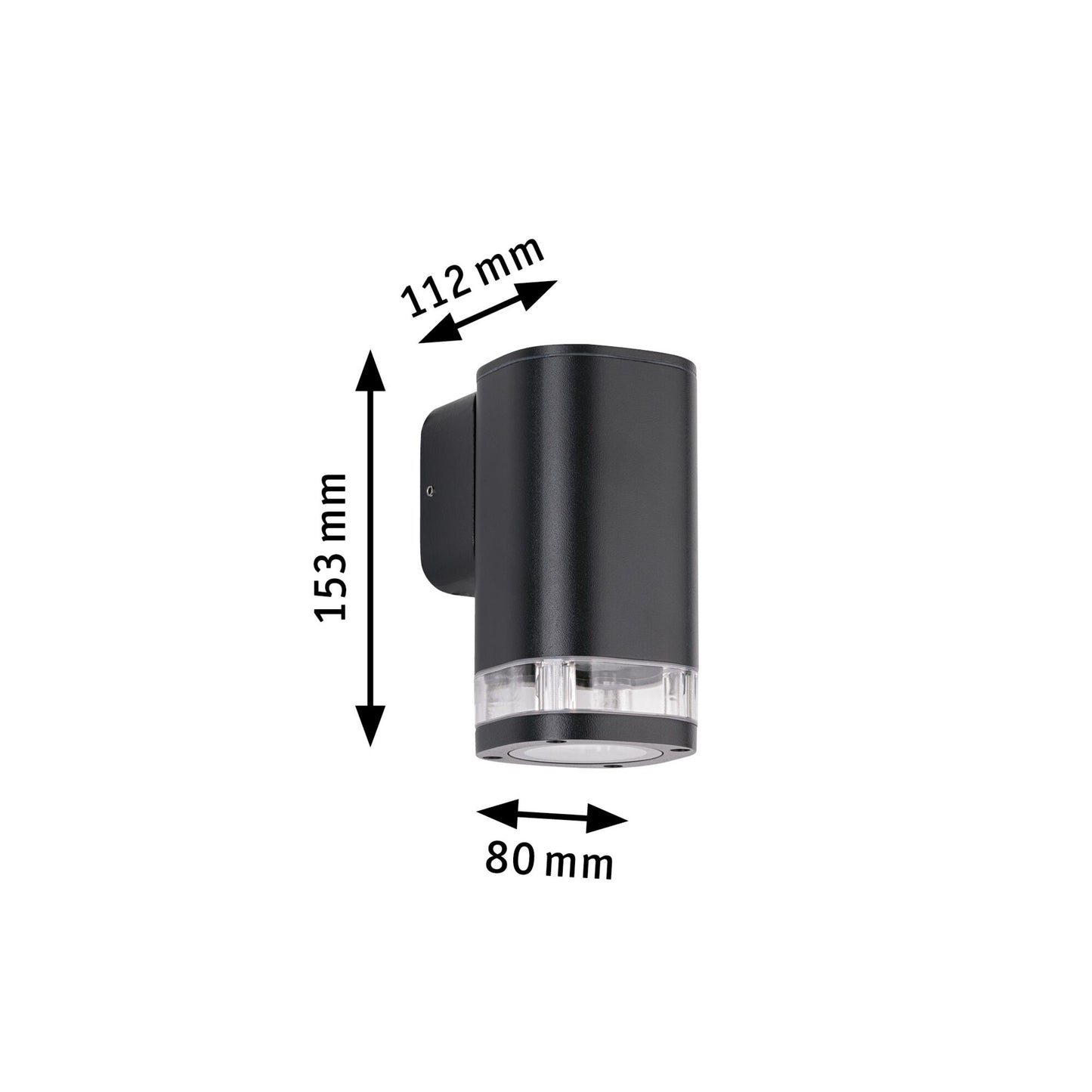 Paulmann Außenwandleuchte Colum IP44 80x112mm max. 20W 230V Anthrazit Aluminium