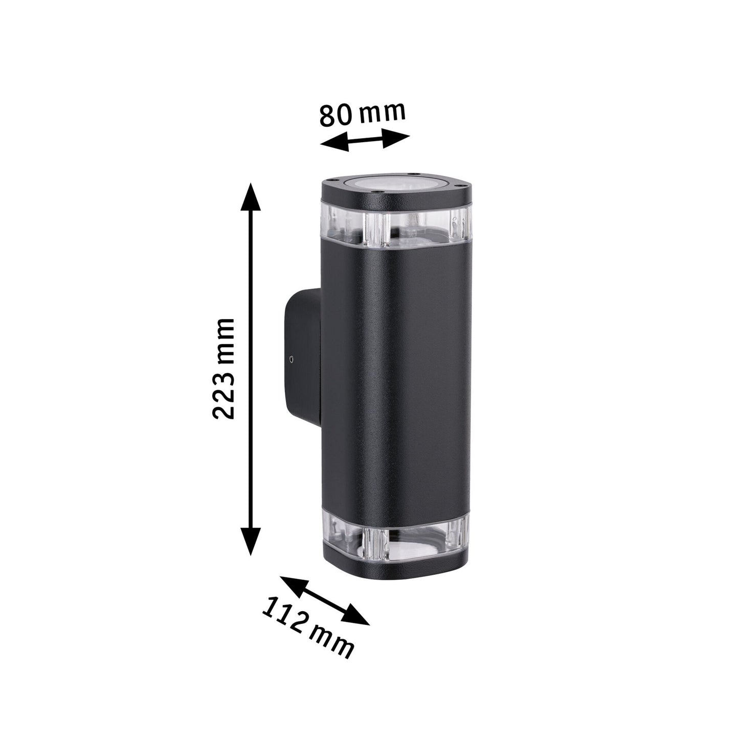 Paulmann Außenwandleuchte Colum IP44 80x112mm max. 20W 230V Anthrazit Aluminium