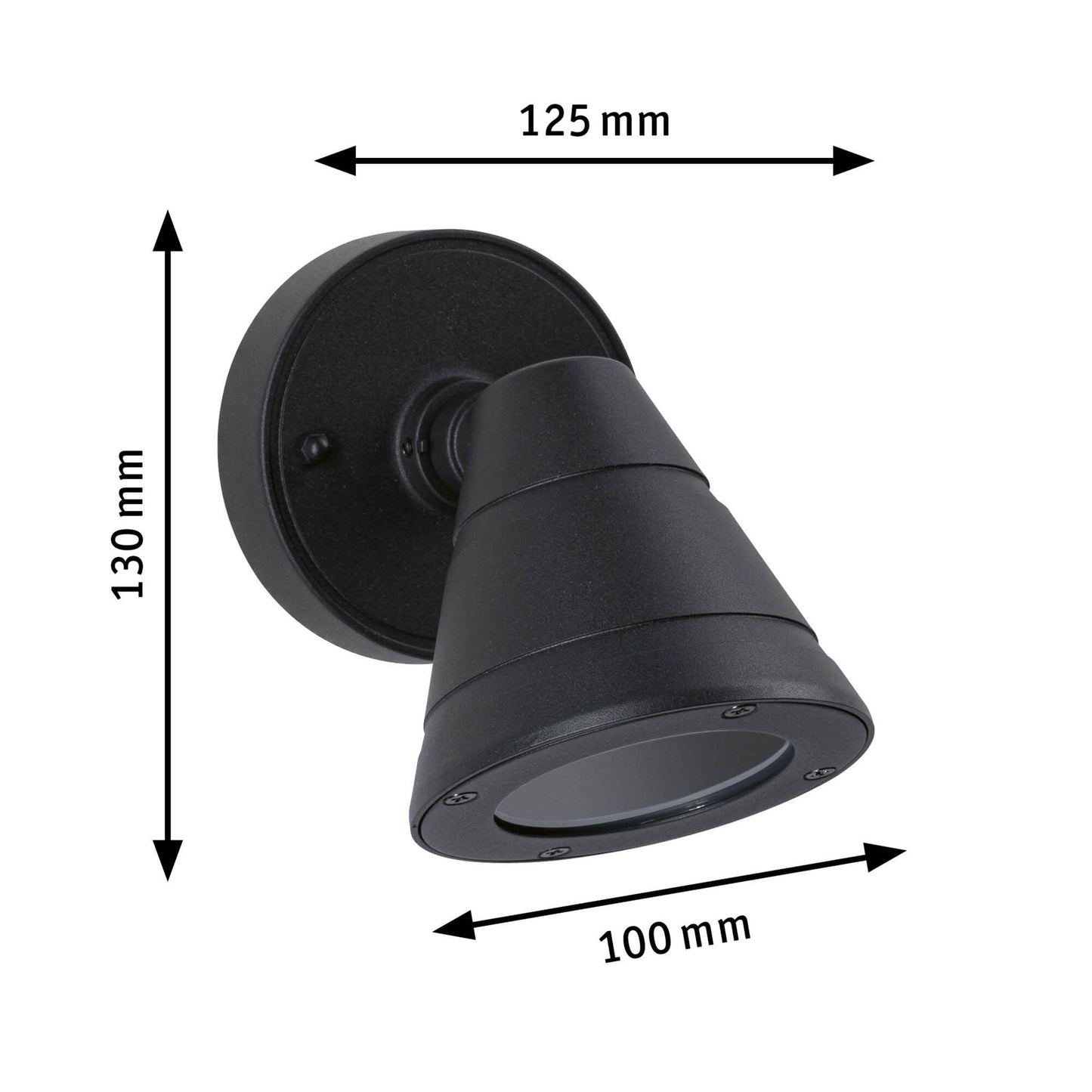 Paulmann Außenwandleuchte Trian IP44 rund 100x125mm max. 35W 230V Anthrazit Aluminium