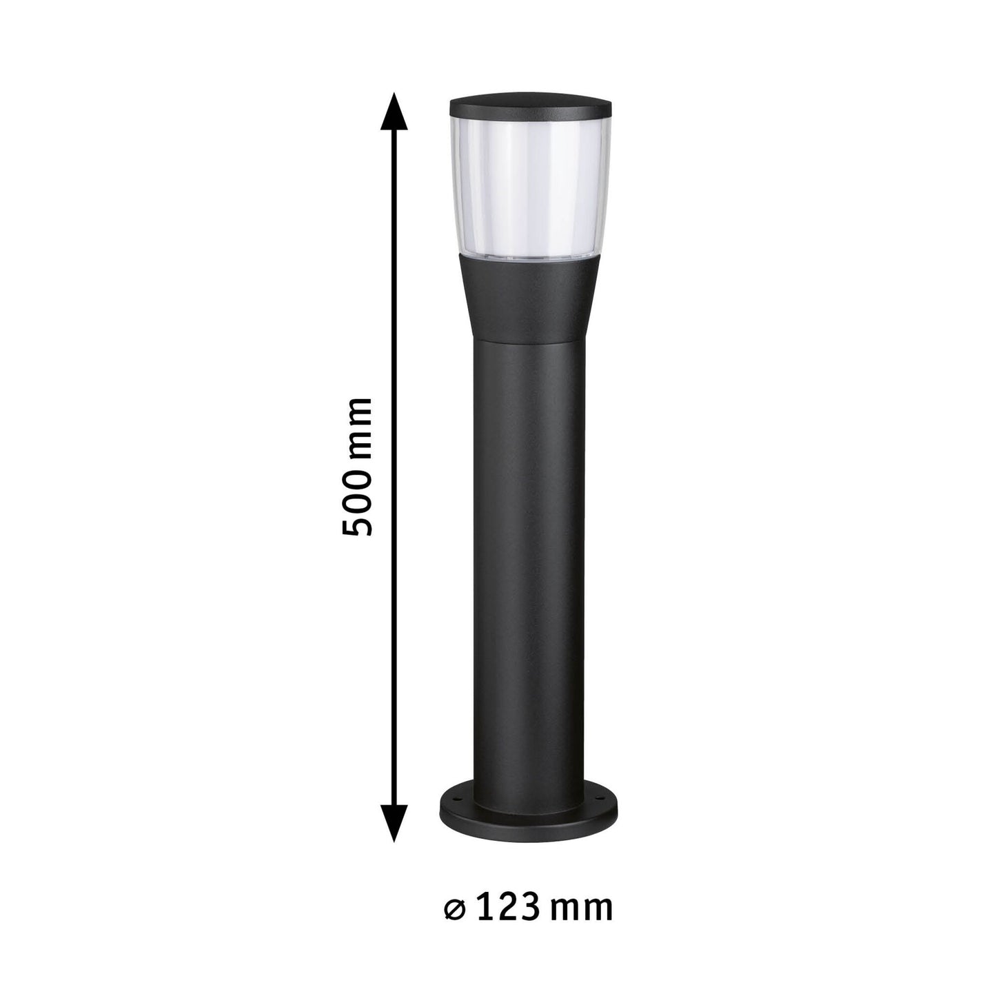 Paulmann LED Pollerleuchte Bako seewasserresistent IP44 500mm max. 20W 230V Anthrazit E14 Aluminium
