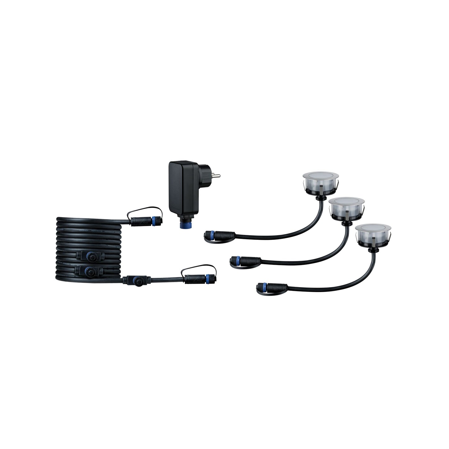 Paulmann Plug & Shine LED Bodeneinbauleuchte Floor 3er-Set IP67 RGBW 3x2W 21VA Edelstahl