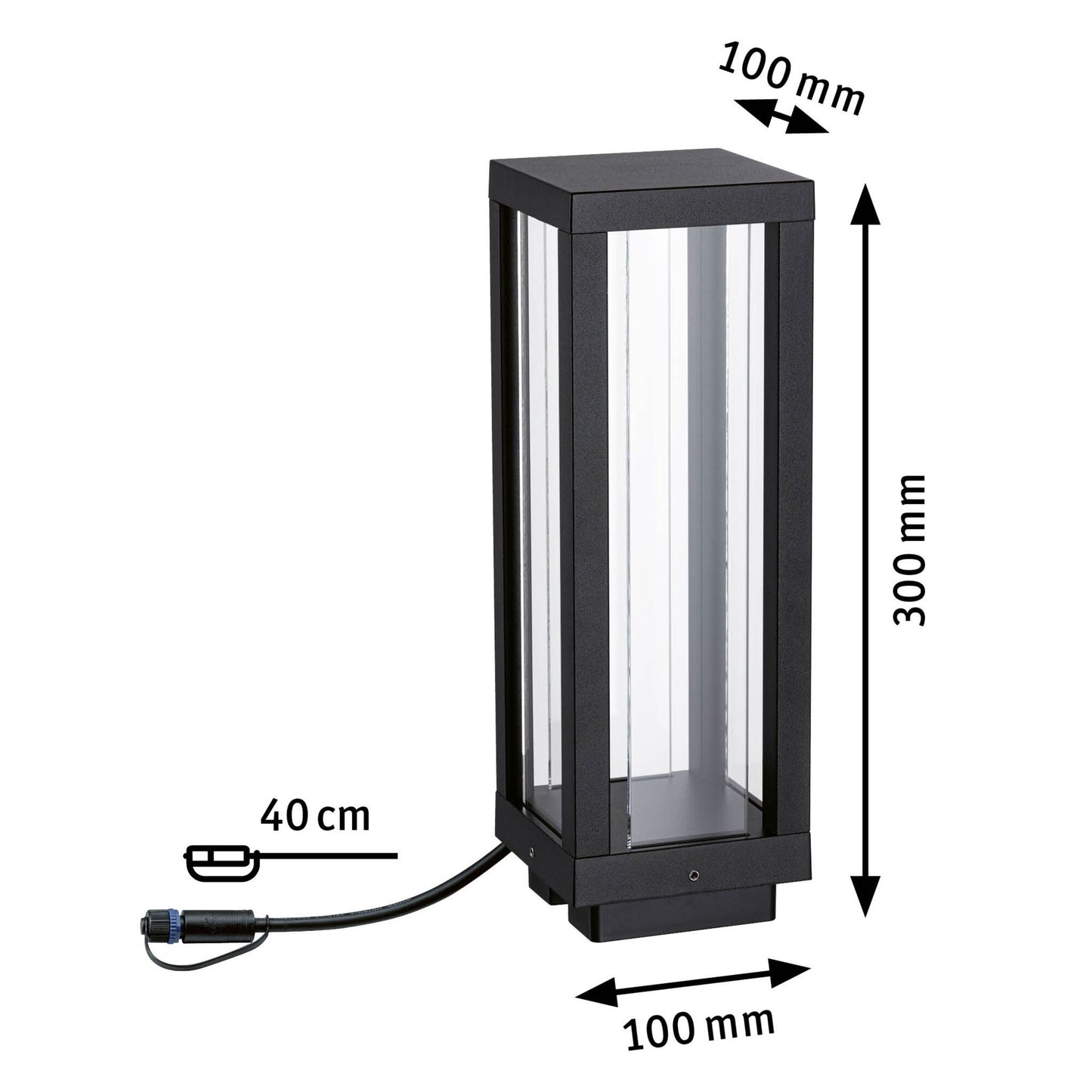 Paulmann Plug & Shine Laterne Classic Einzelleuchte Smart Home Zigbee IP44 RGBW 2W Anthrazit