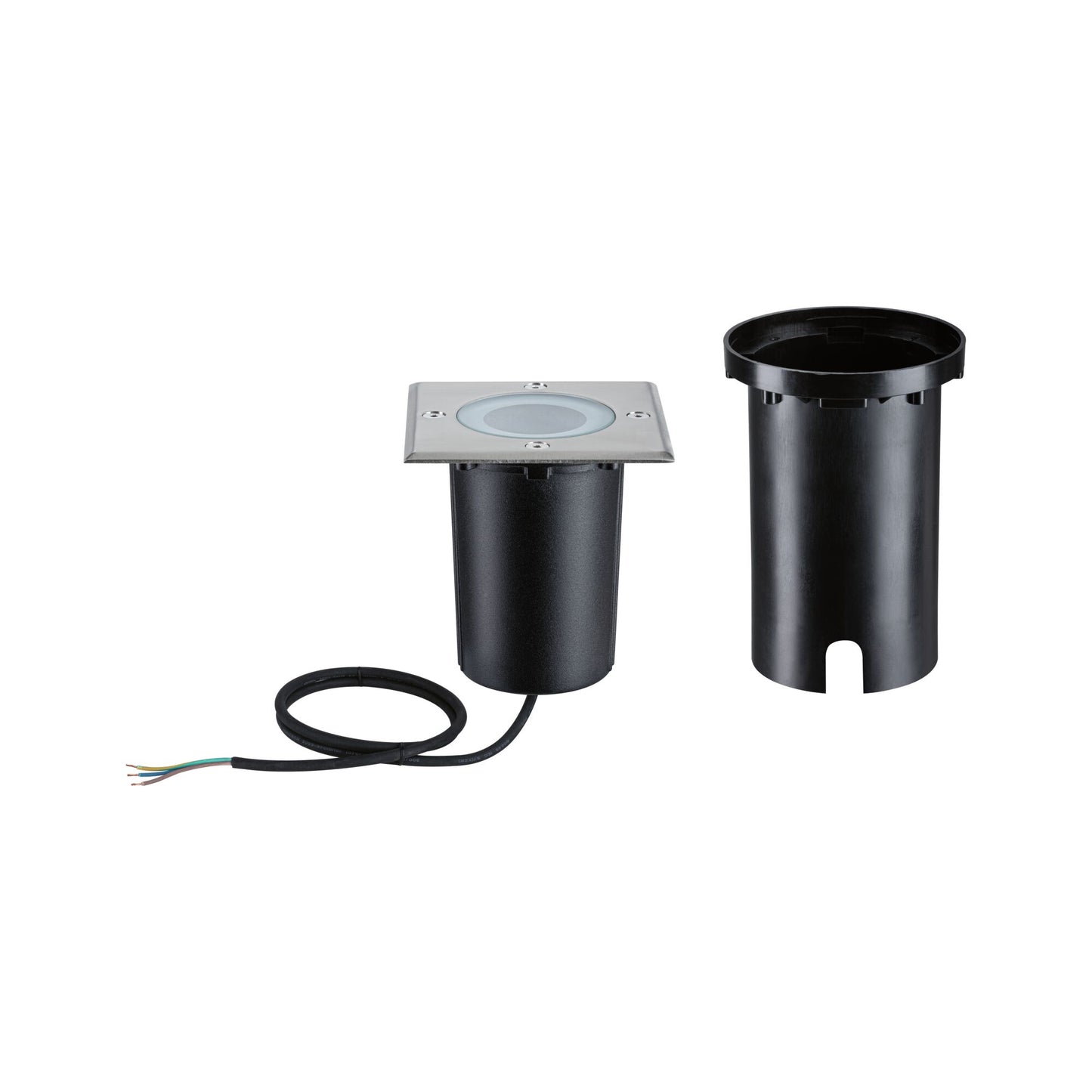 Paulmann LED Bodeneinbauleuchte Floor Smart Home Zigbee 3.0 IP67 rund 110mm RGBW+ 4,9W 300lm 230V Eisen gebürstet Aluminium