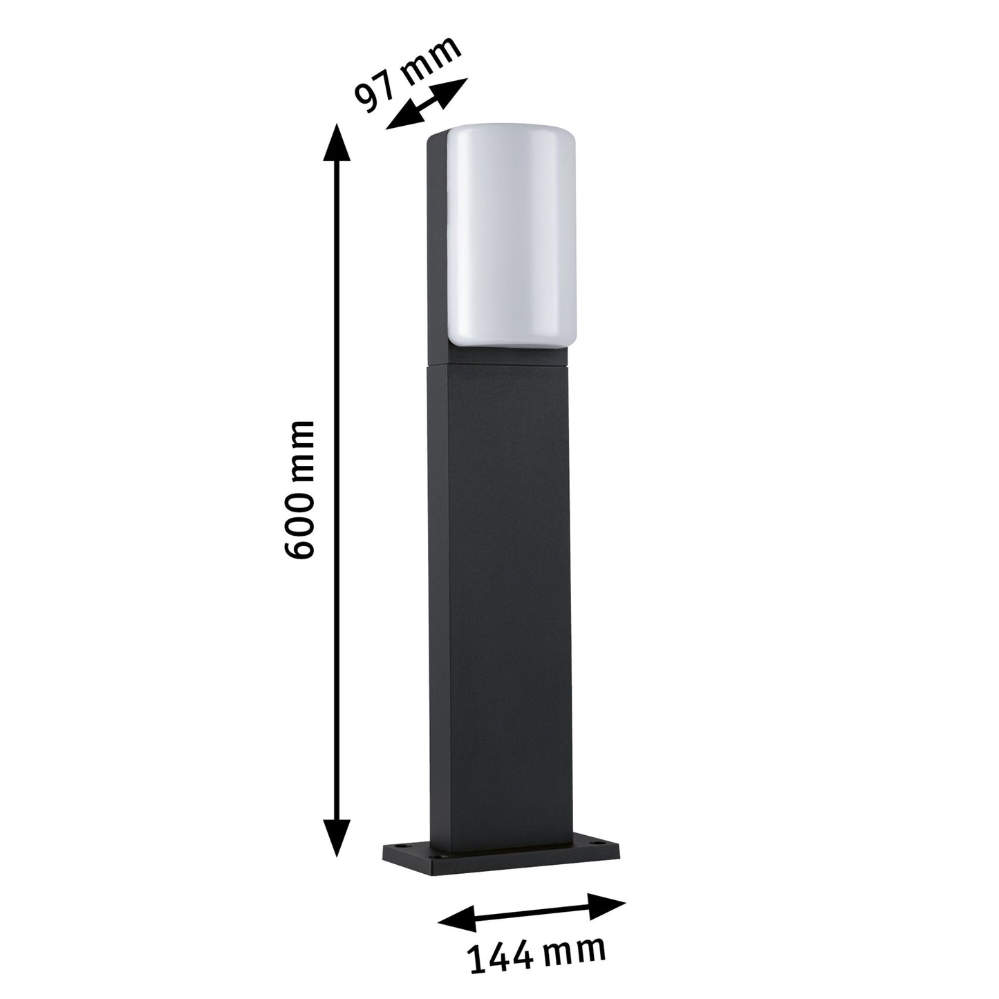 Paulmann LED Pollerleuchte Bonnie IP44 600mm 3000K 8,5W 560lm 230V Anthrazit Aluminium