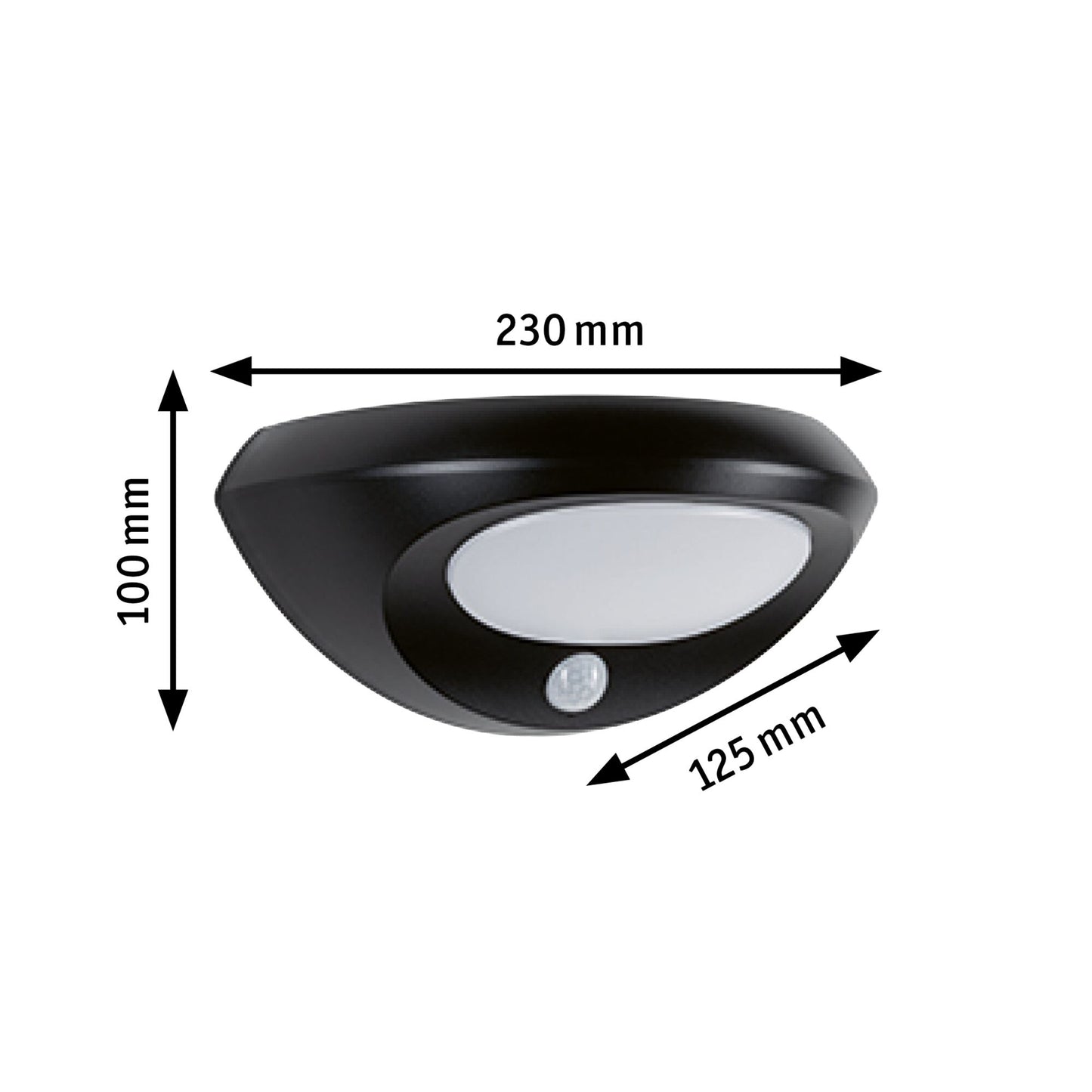 Paulmann Solar LED Außenwandleuchte Sorova Dämmerungsgesteuerter Bewegungsmelder (IR) IP44 230x125mm 3000K 3,5W 220lm 3,7V Anthrazit Kunststoff