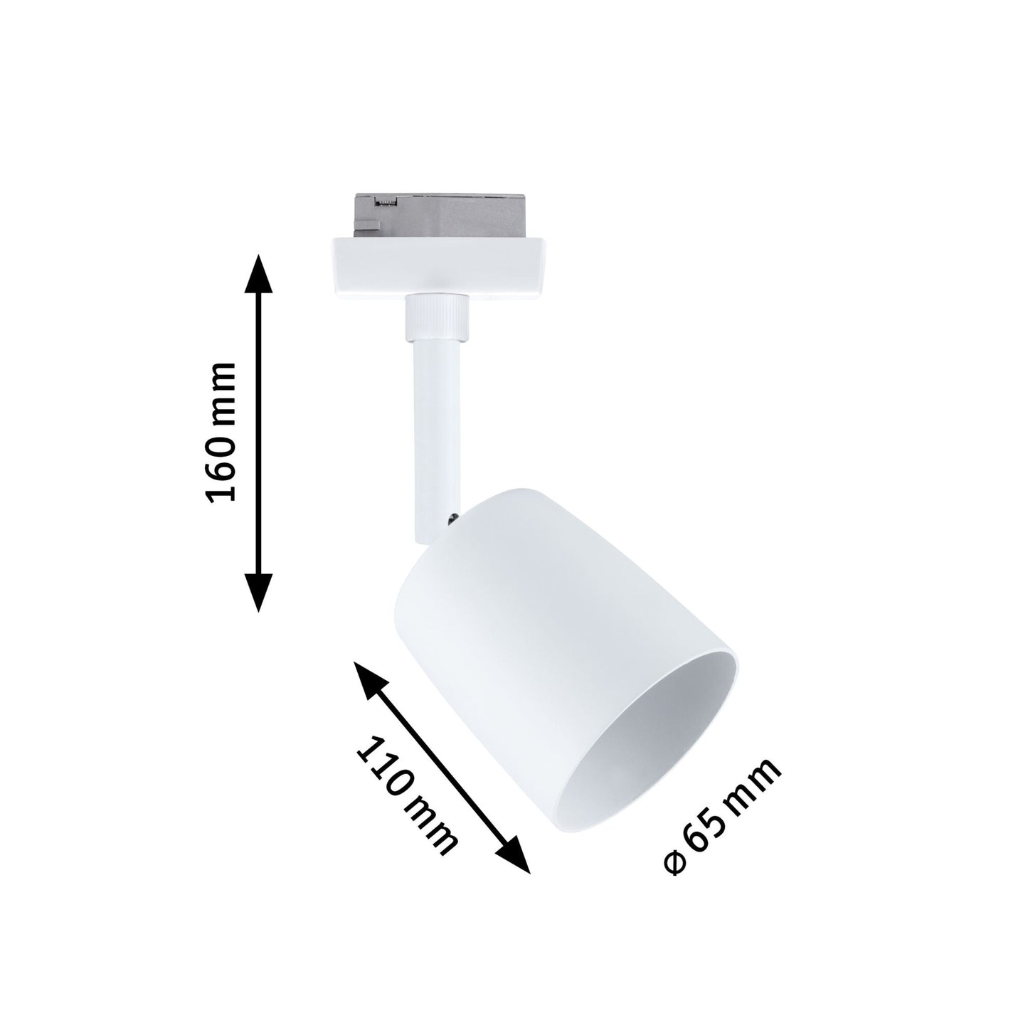 Paulmann URail Schienenspot Cover Einzelspot GU10 max. 10W dimmbar 230V Signalweiß