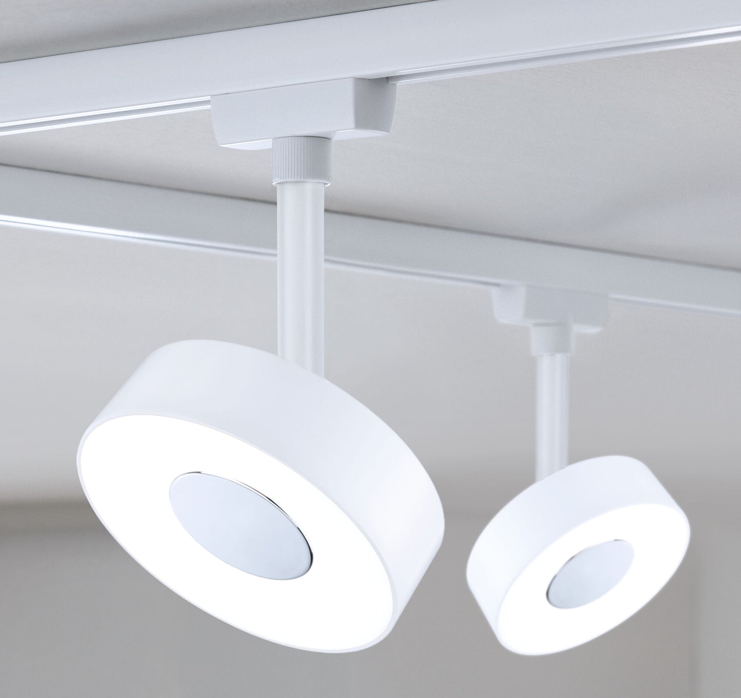 Paulmann URail LED Schienenspot Circle Einzelleuchte 180lm 5W 3000K dimmbar 230V Signalweiß