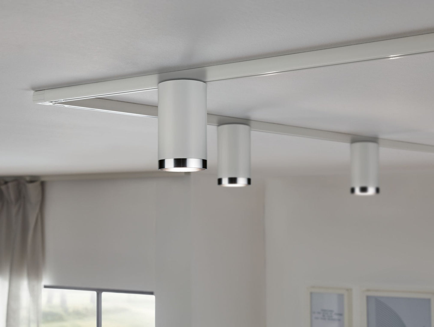 Paulmann URail Spot Tube max1x10W GU10 Weiß /Chrom Metall