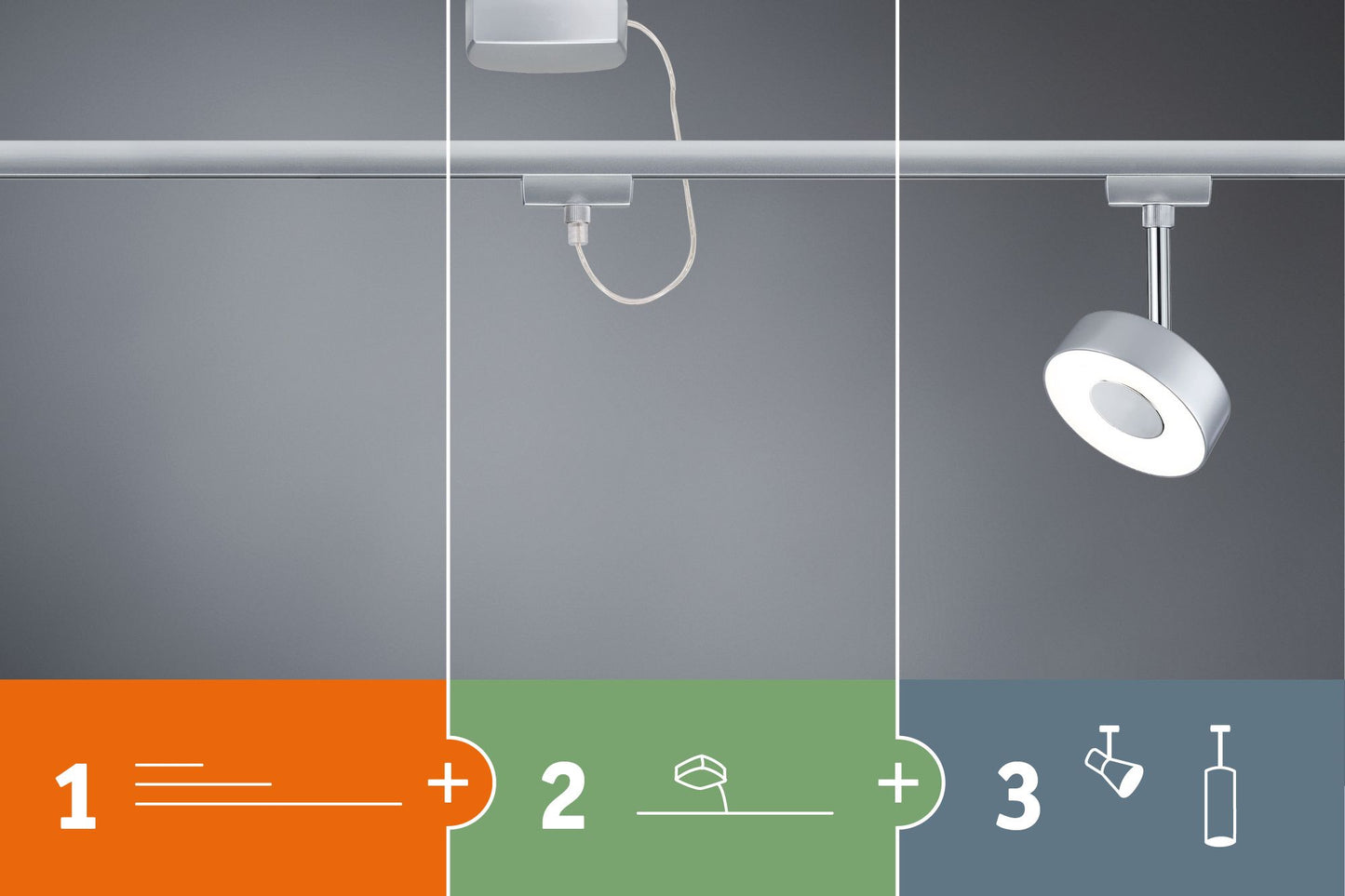 Paulmann URail Ceiling Globe Small max. 1x10W E14 Chr m/Opal 230V Metall/Glas dimmbar